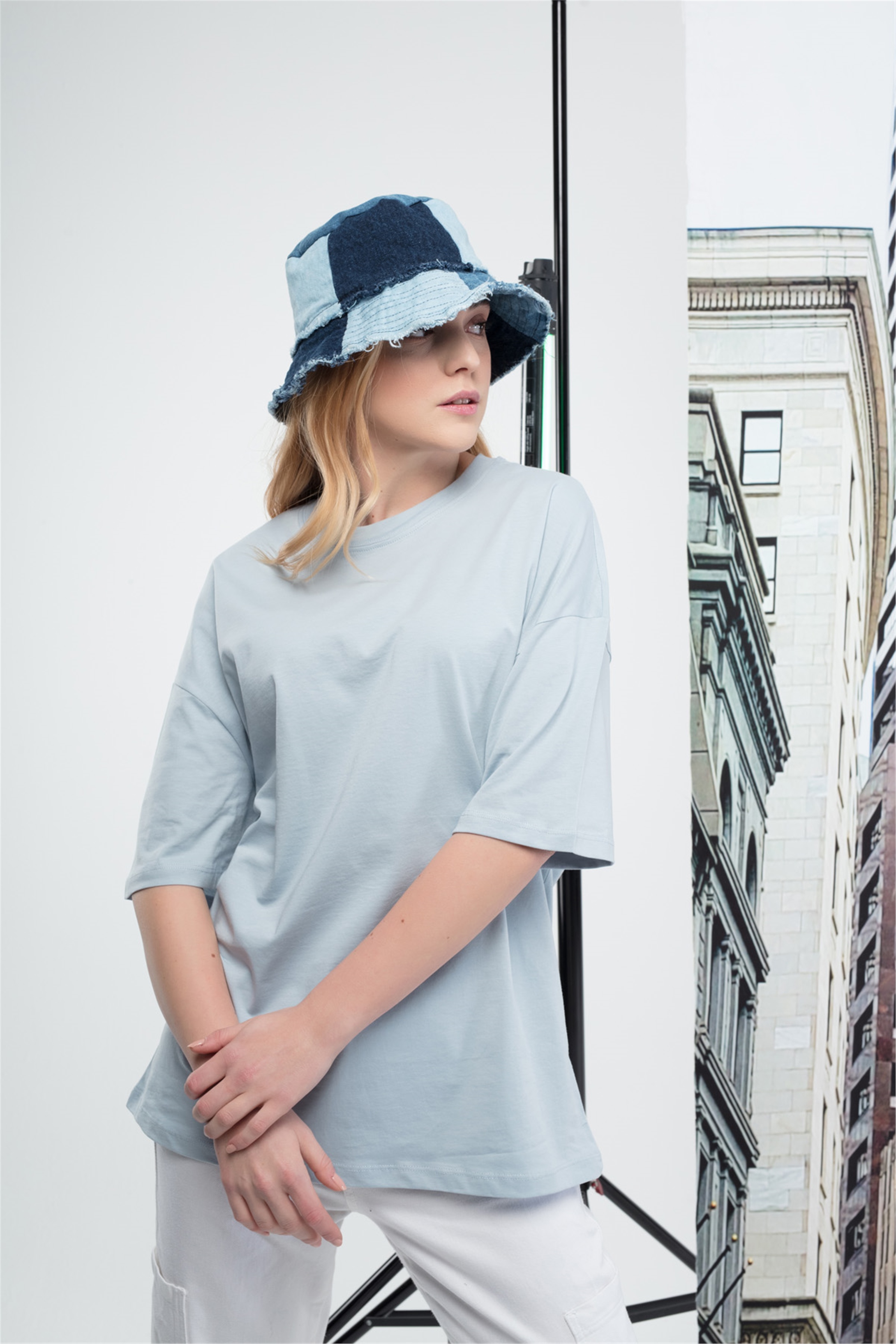 Trendiz Basic Unisex Tshirt Acık Mavi