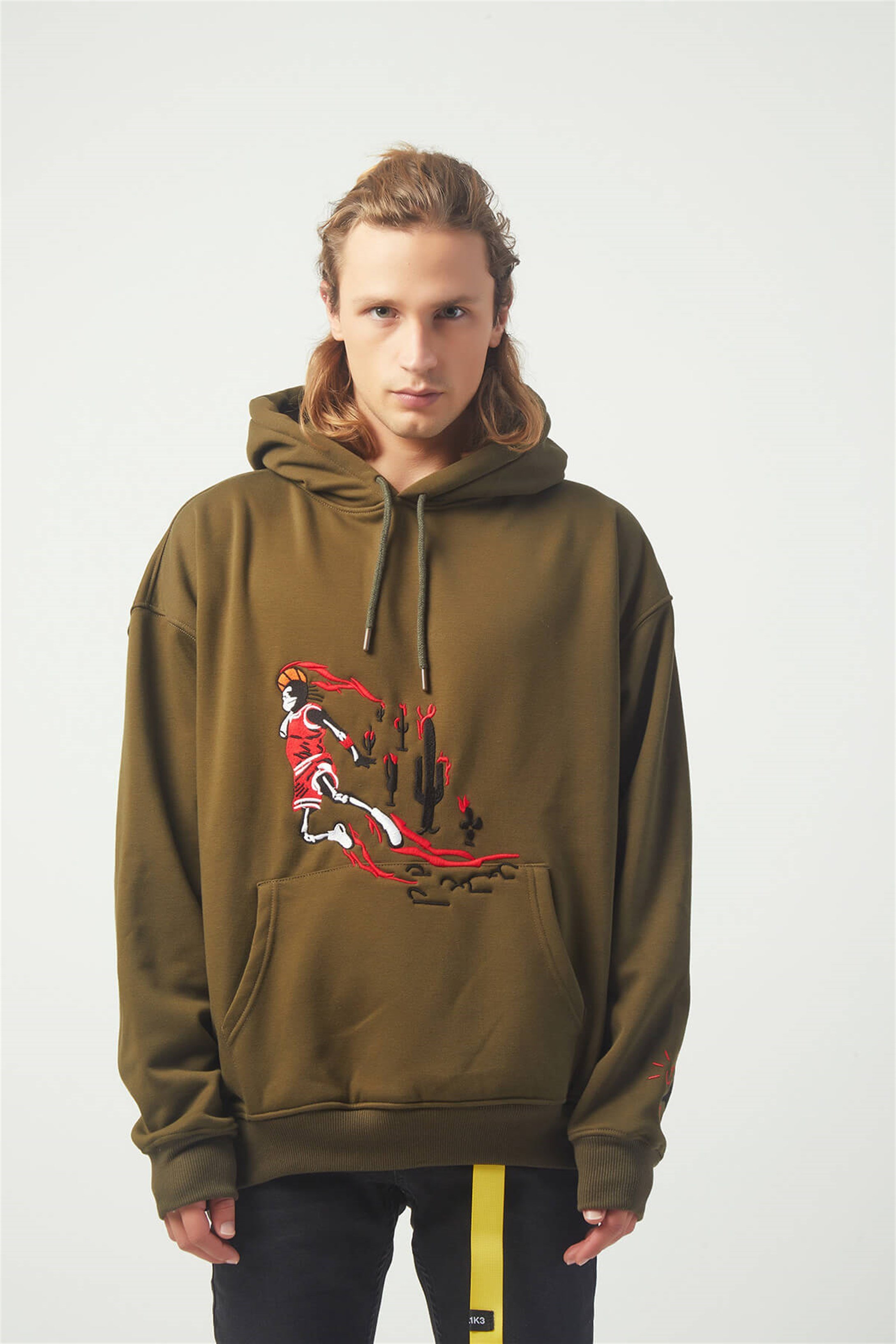 Trendiz Basket Oversıze Sweatshirt Yesıl TR30020