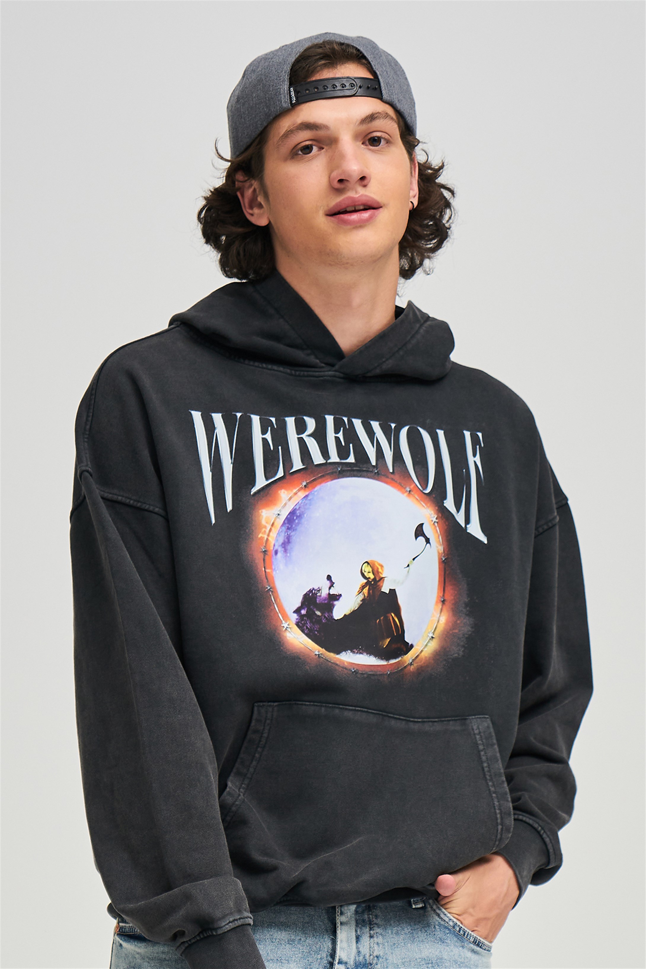 Trendiz Exclusive Werewolf Yıkamalı Sweatshirt Antrasit