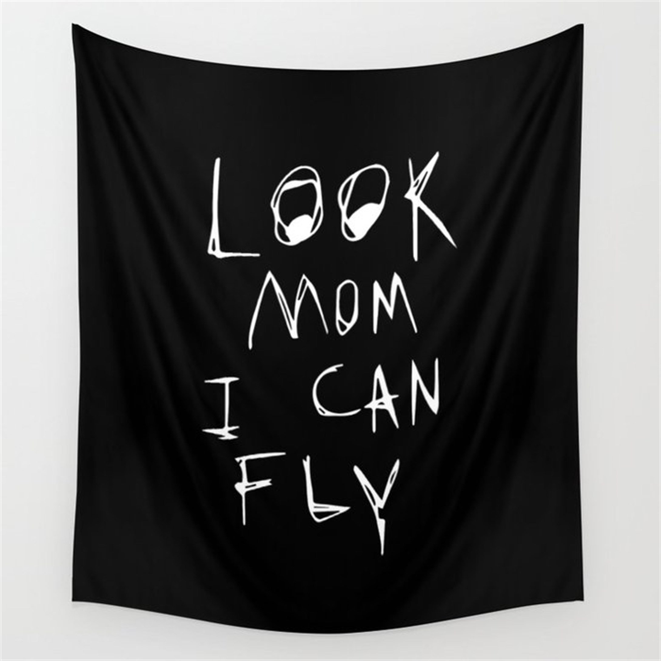 Trendiz I Can Fly Siyah Duvar Halısı 75x100 W20010