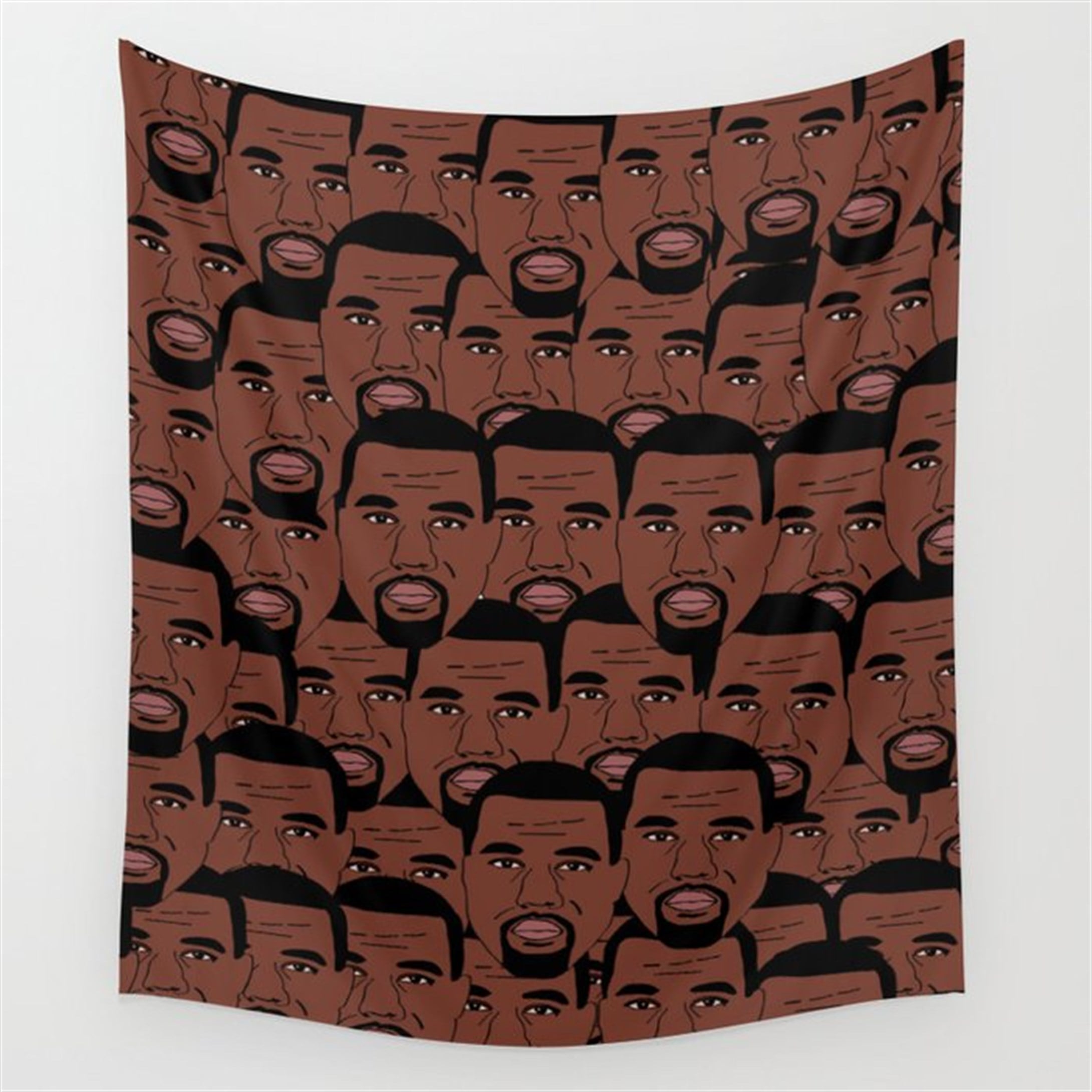 Trendiz Kanye Siyah Duvar Halısı 75x75 W10013