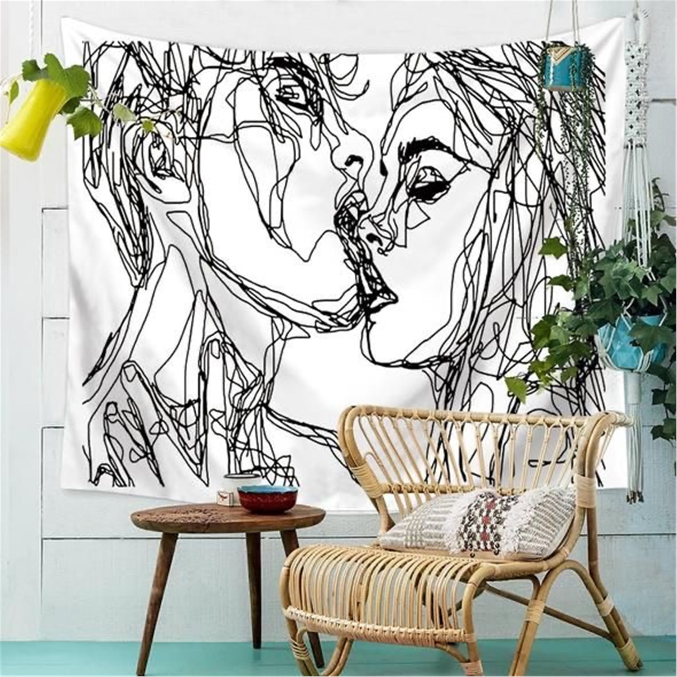 Trendiz Kiss Beyaz Duvar Halısı