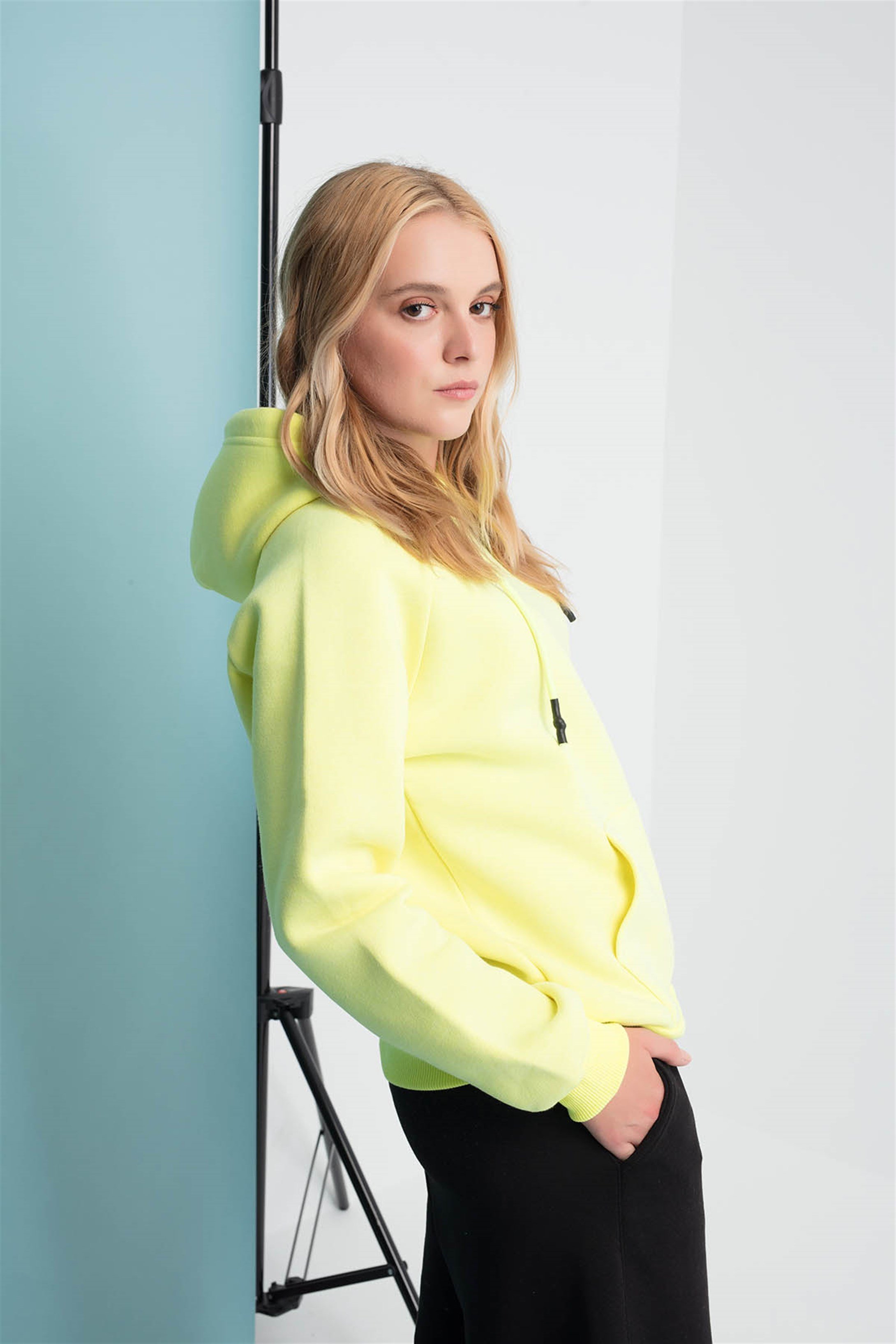 Trendiz Neon Hoodie Sarı 111195