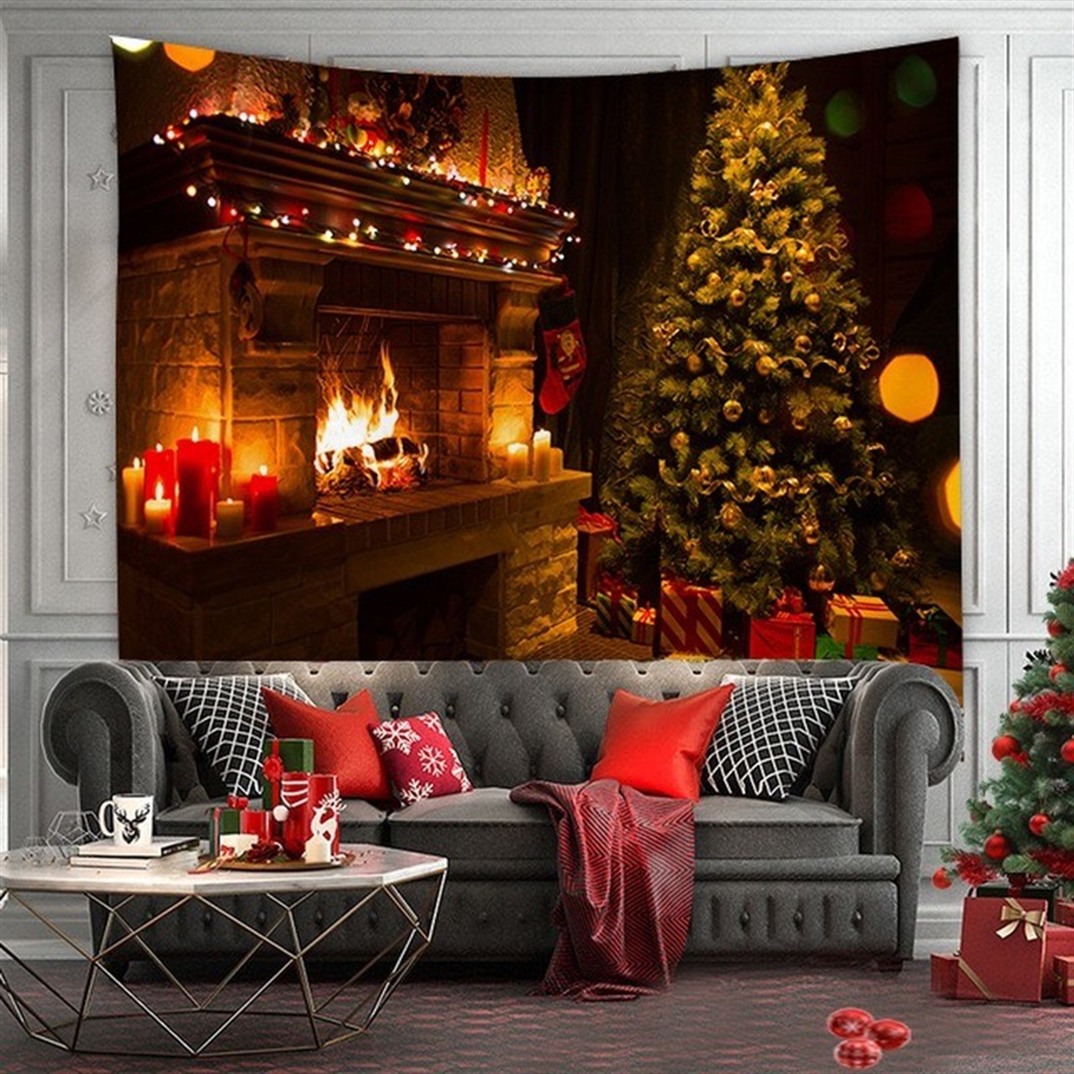 Trendiz New Cristmans Duvar Halısı 150x100 W20023
