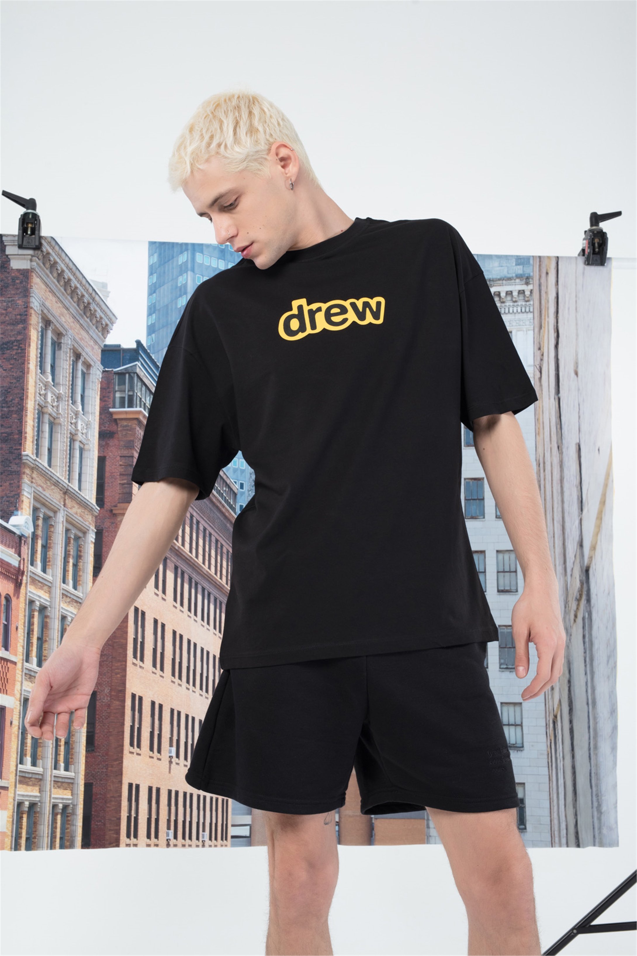 Trendiz Oversize Drew Unisex Özel Seri Tshirt Siyah