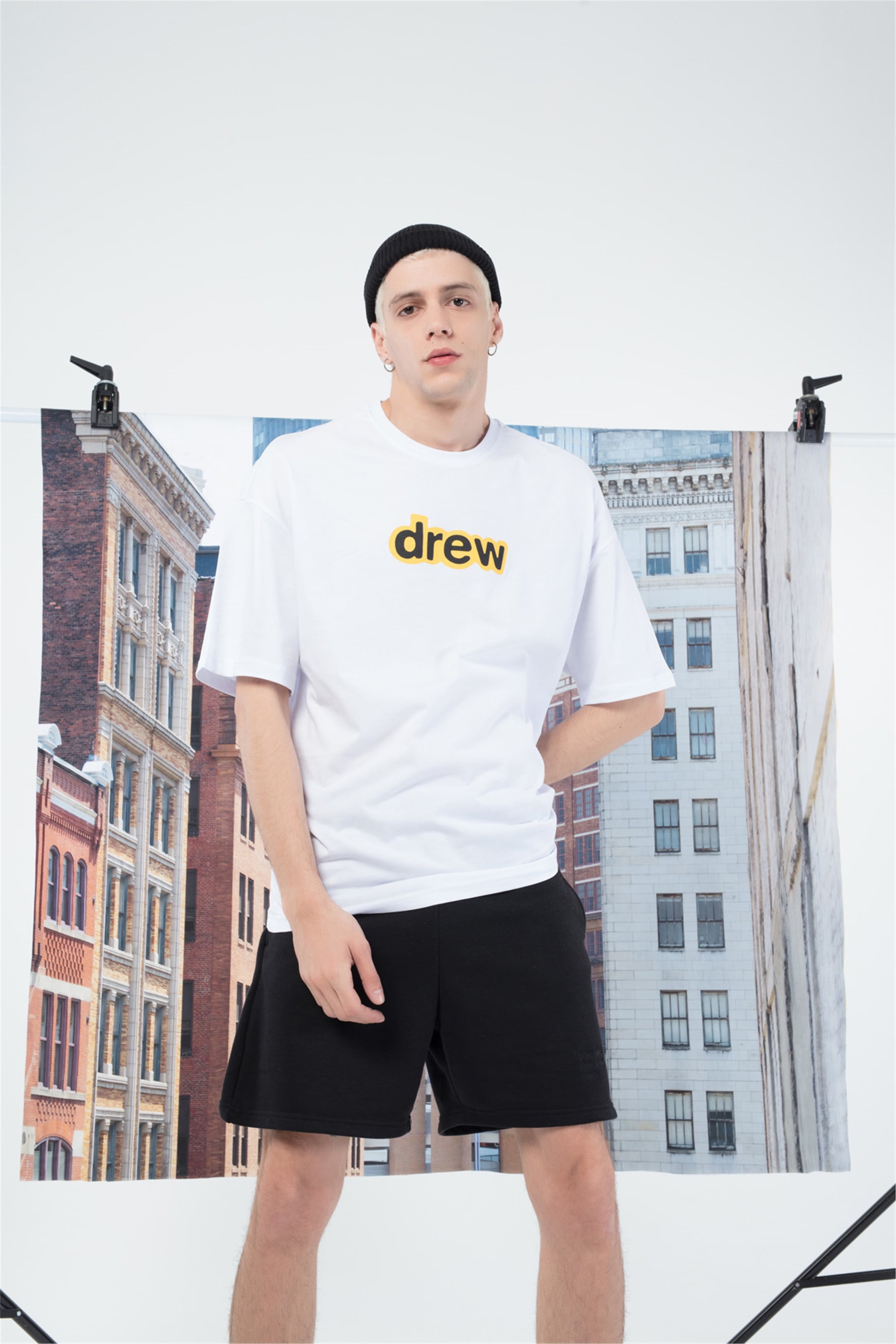 Trendiz Oversize Drew Unisex Özel Seri Tshirt Beyaz