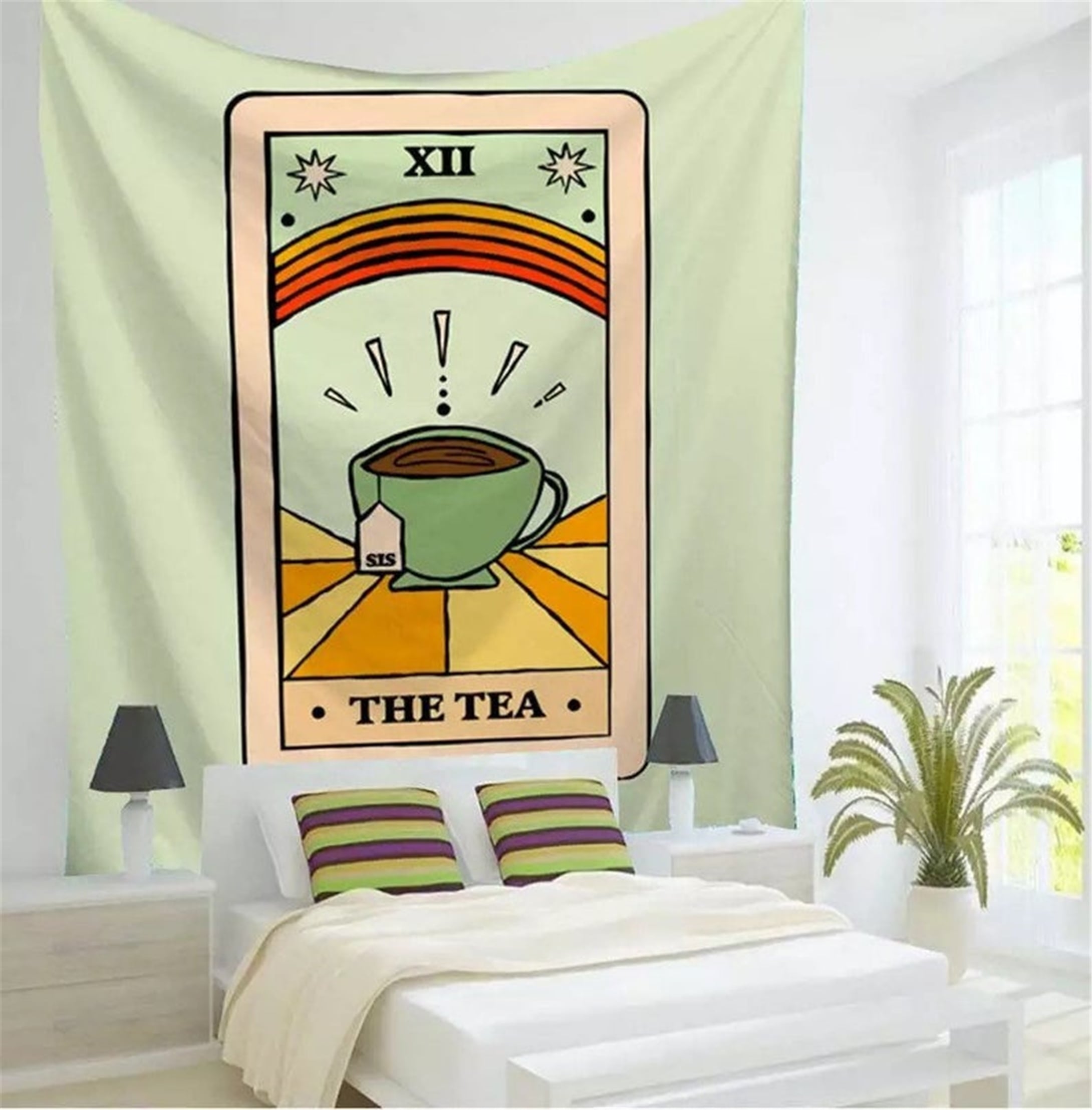 Trendiz The Tea Açık Yeşil Duvar Halısı