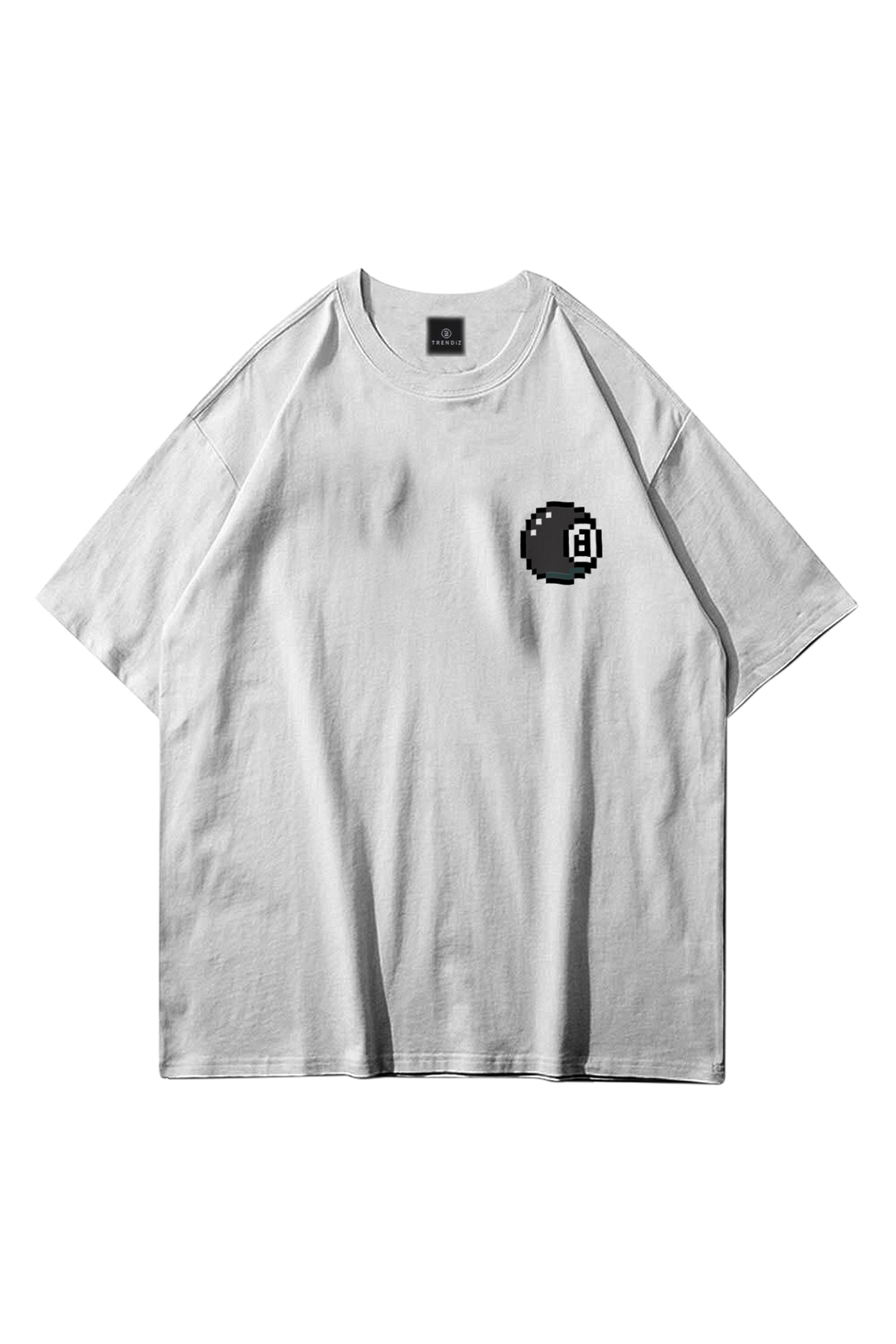 Trendiz Unisex 8 Ball Beyaz Tshirt