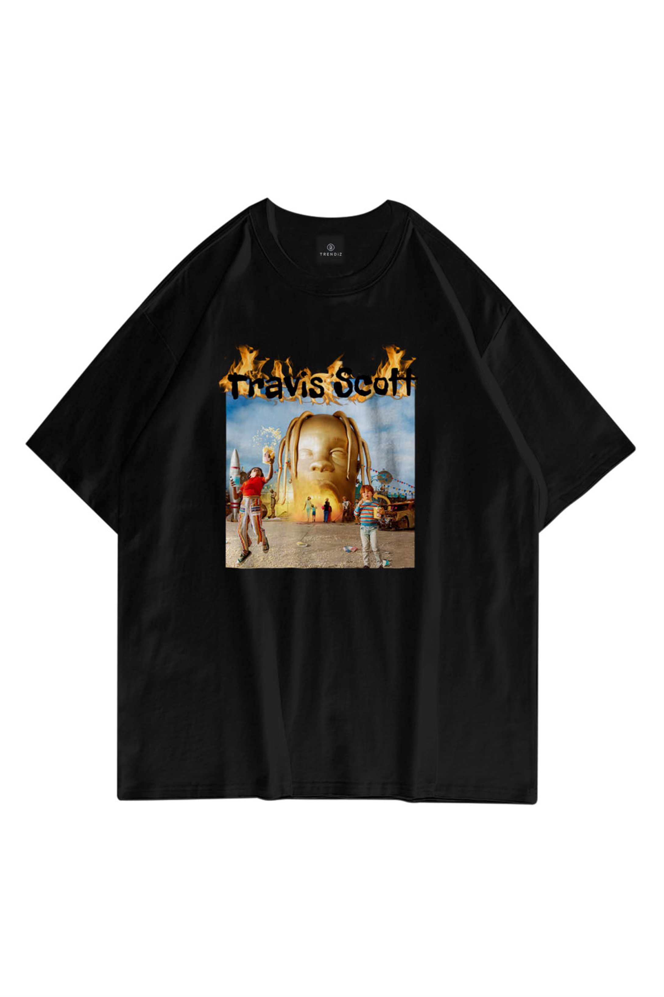 Trendiz Unisex Astroworld Album Cover Siyah Tshirt