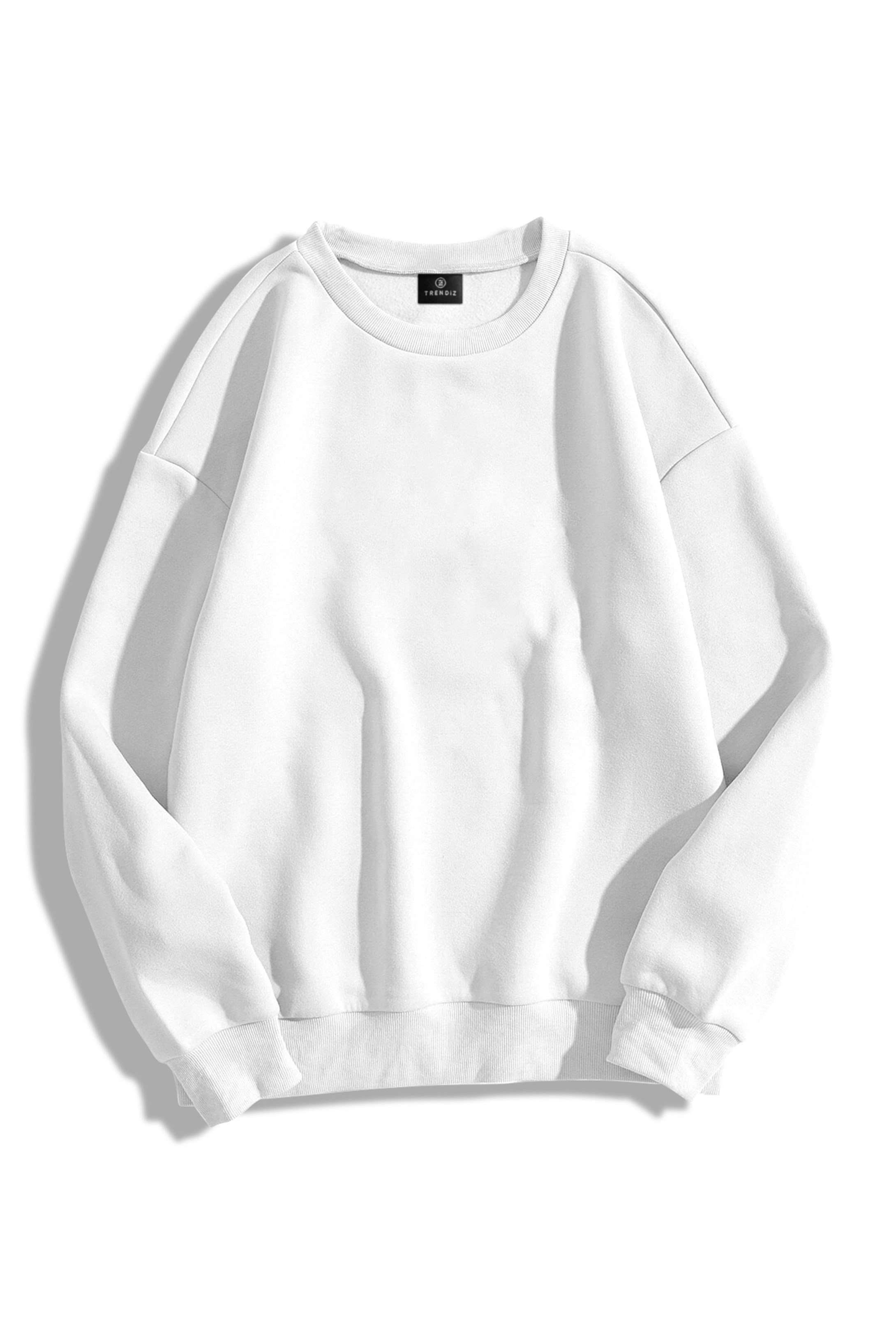 Trendiz Unisex Basic Bisiklet Yaka Sweatshirt