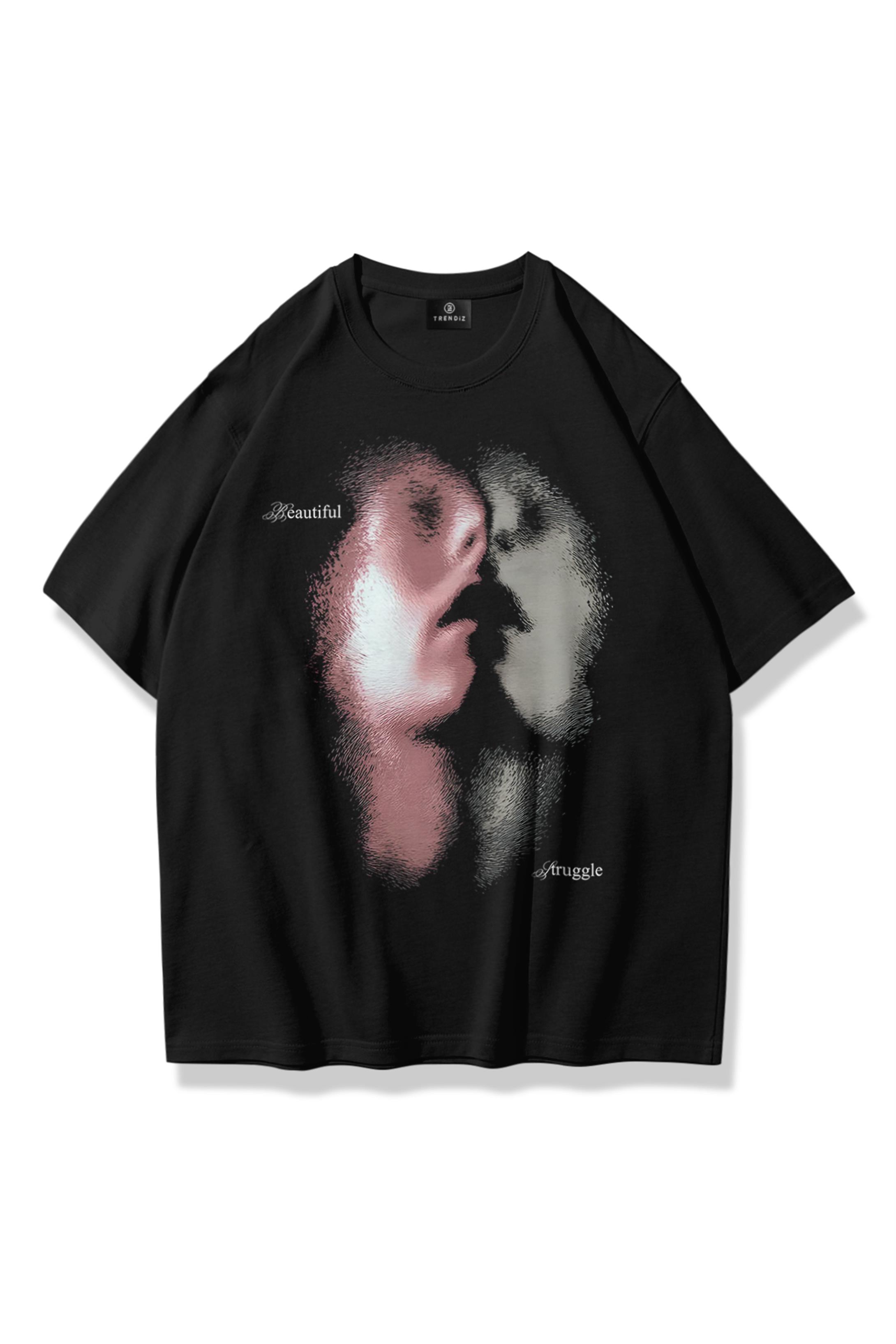 Trendiz Unisex Beautiful Struggle Tshirt Siyah