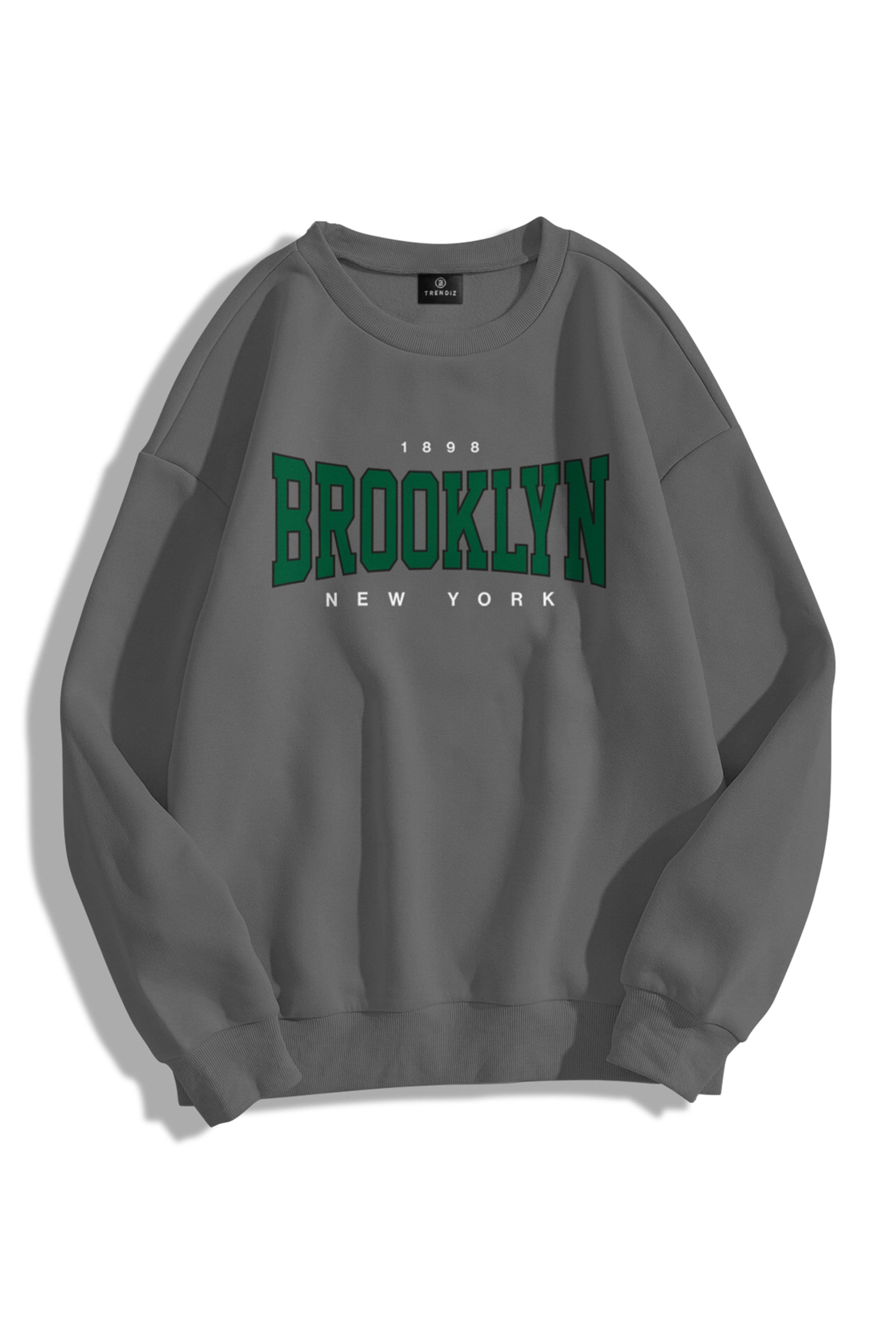 Trendiz Unisex Brooklyn Bisiklet Yaka Sweatshirt