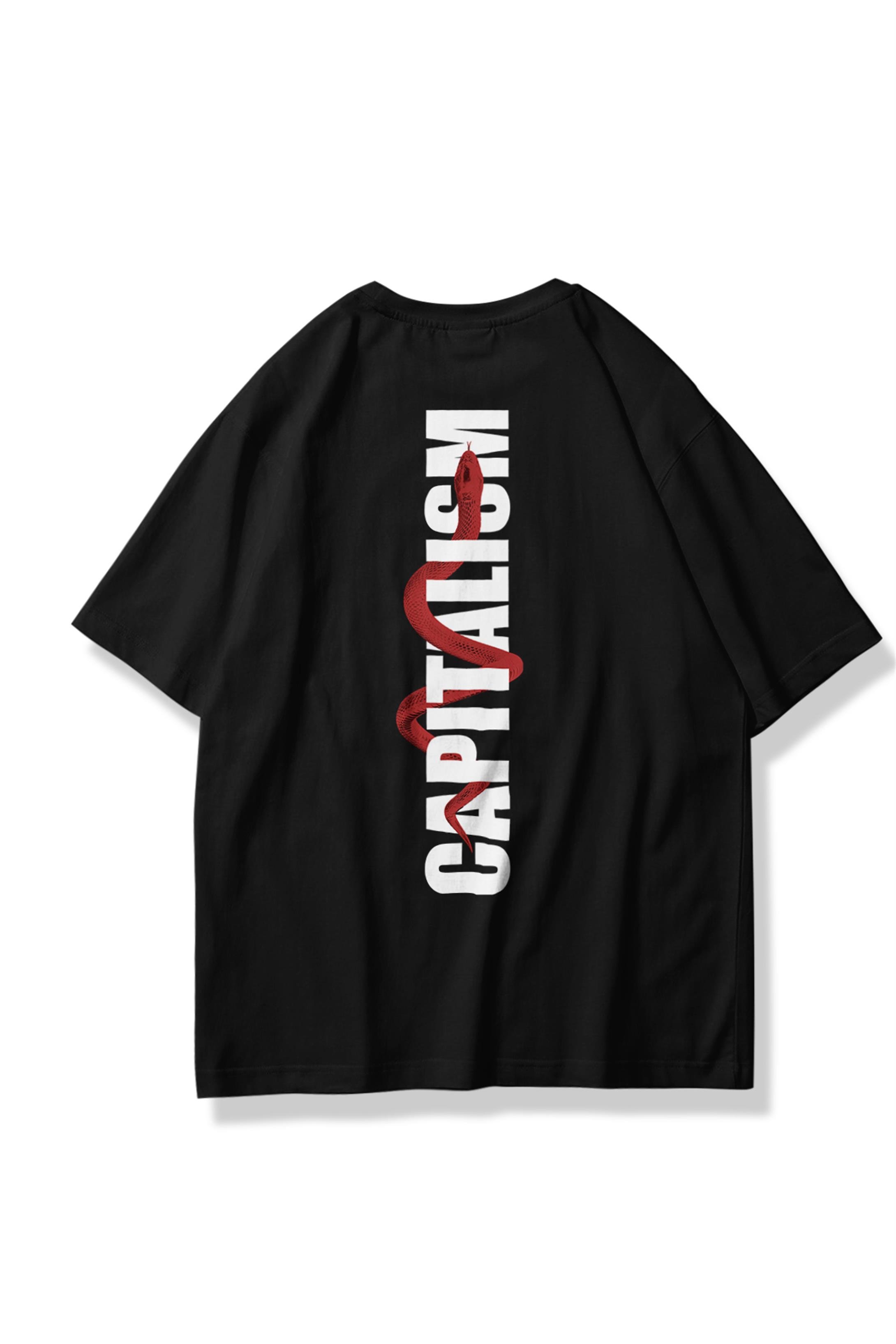 Trendiz Unisex Capitalism Tshirt Siyah