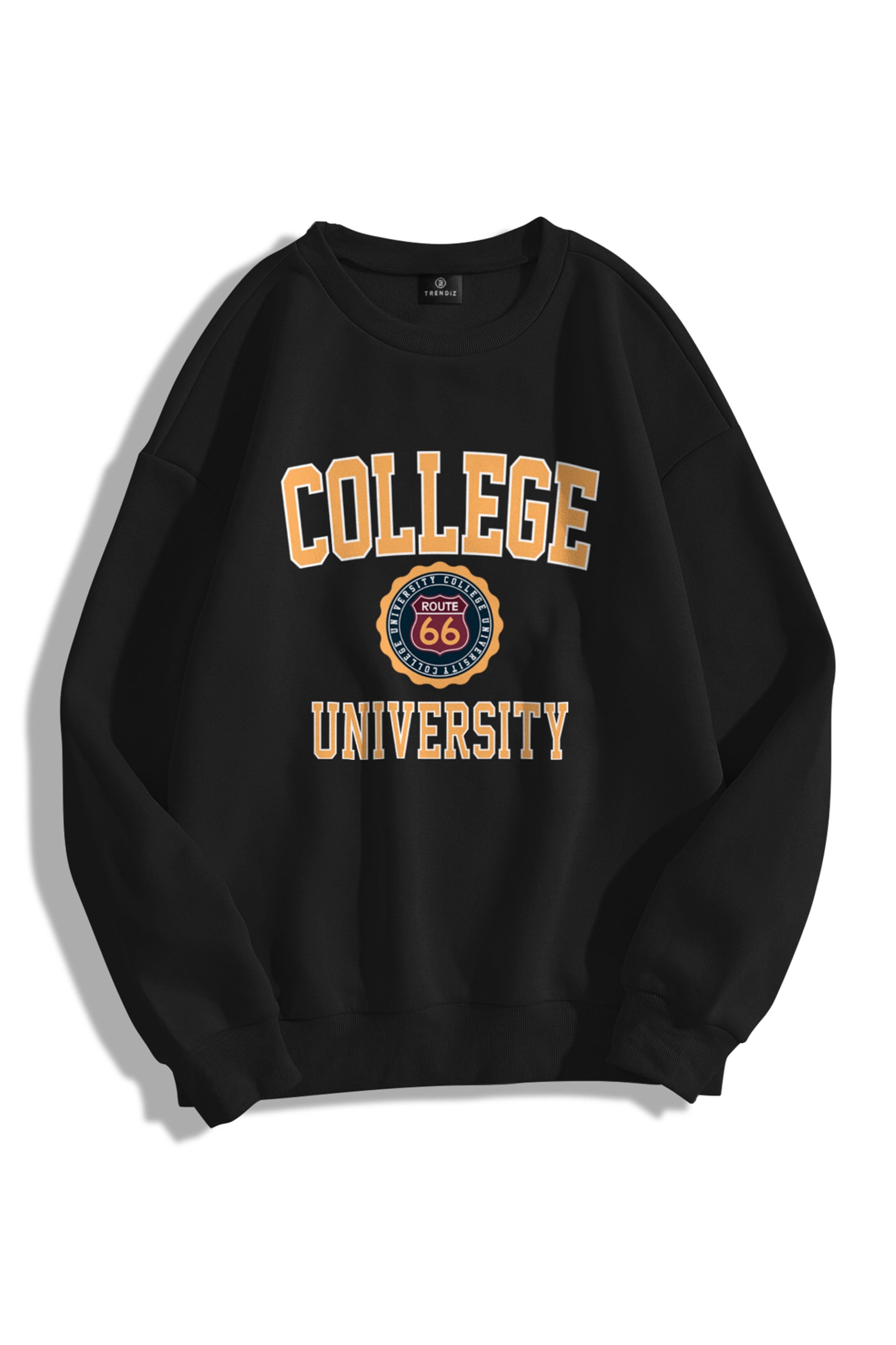 Trendiz Unisex College University Bisiklet Yaka Sweatshirt