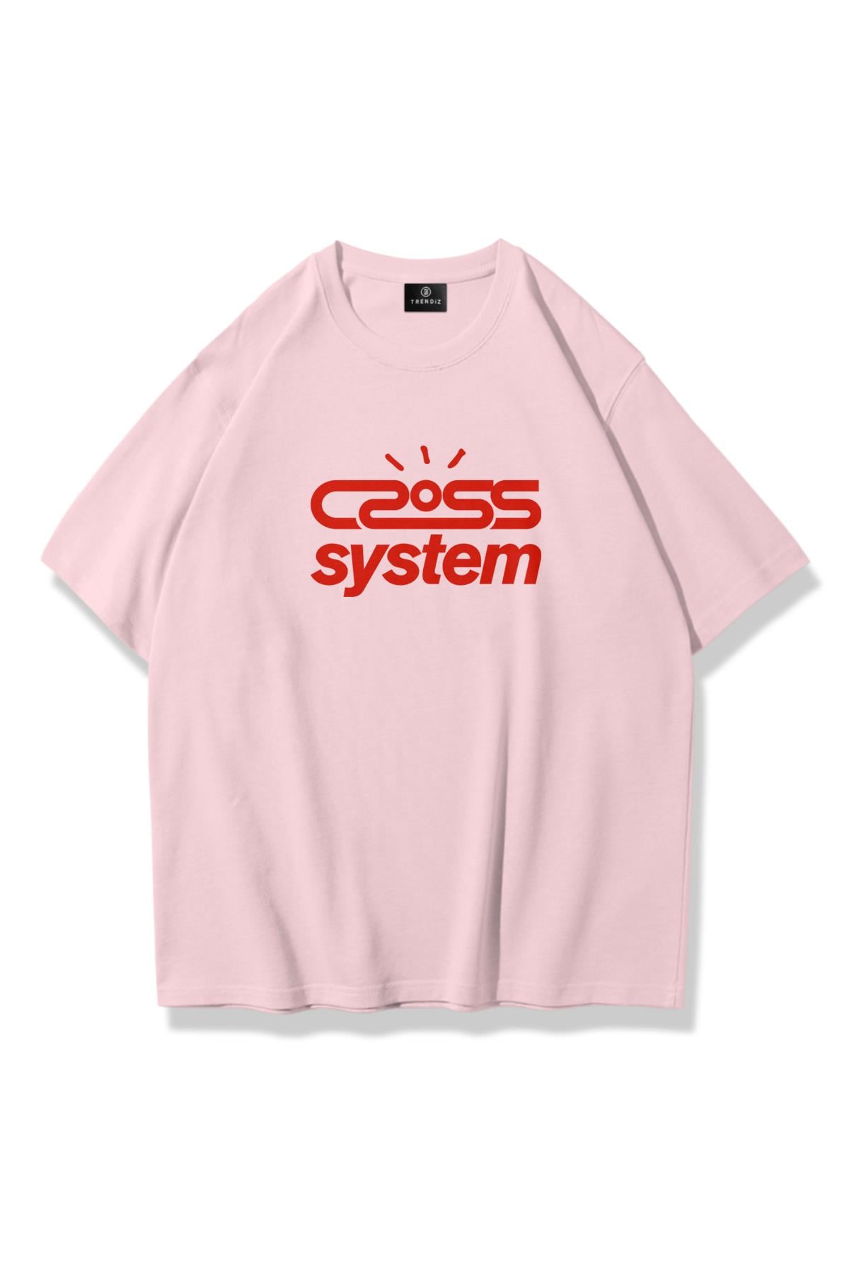 Trendiz Unisex Cross System Tshirt Pembe