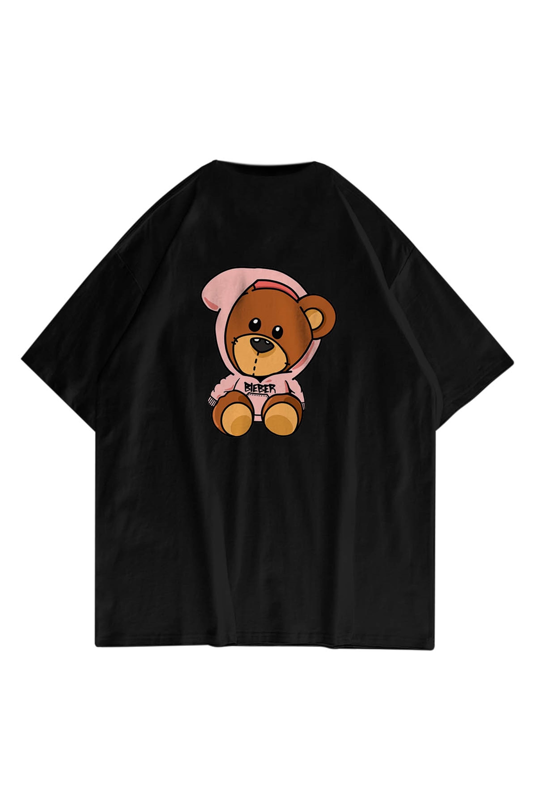 Trendiz Unisex Drew Bear Siyah Tshirt