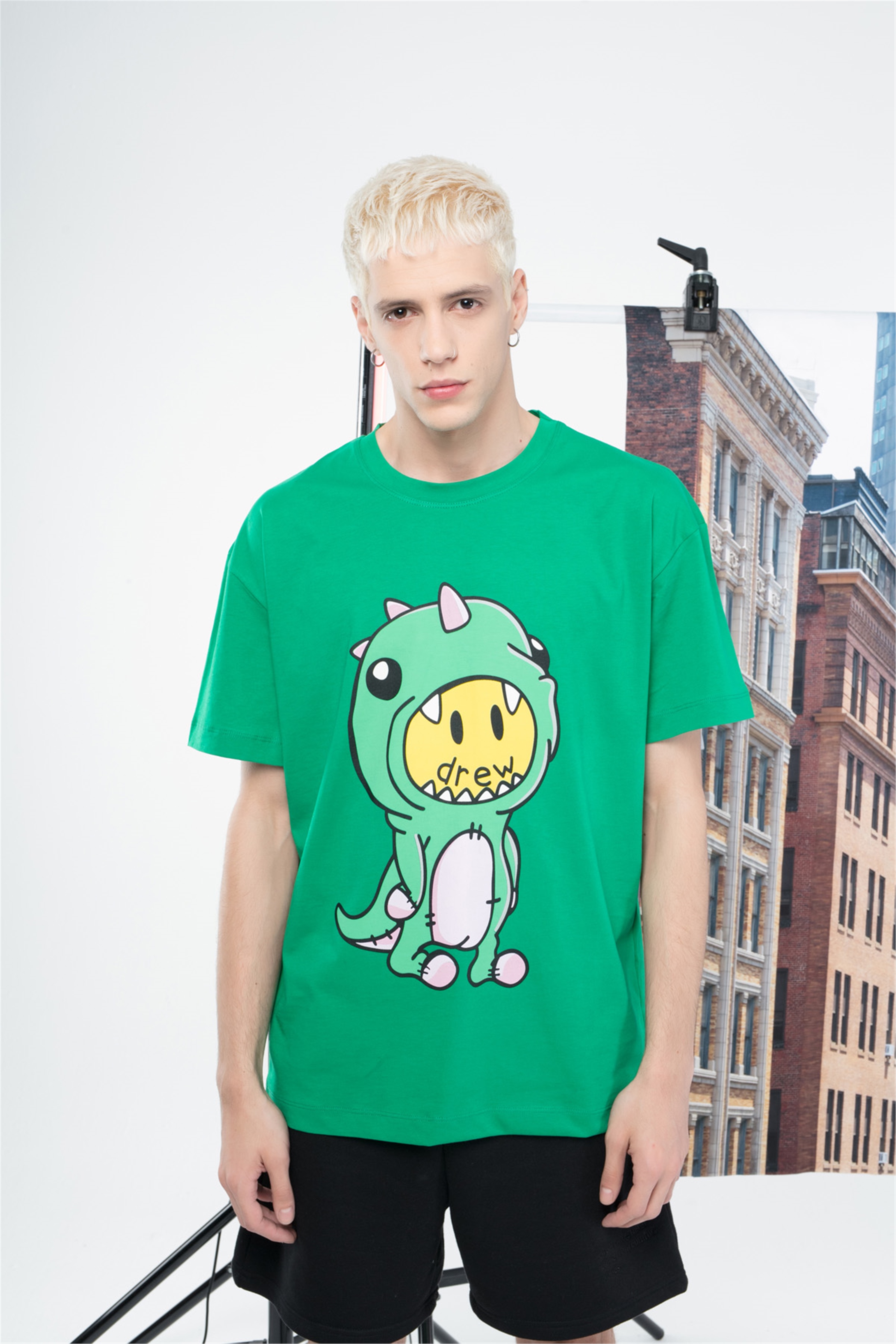 Trendiz Unisex Drew Oversize Tshirt Yeşil