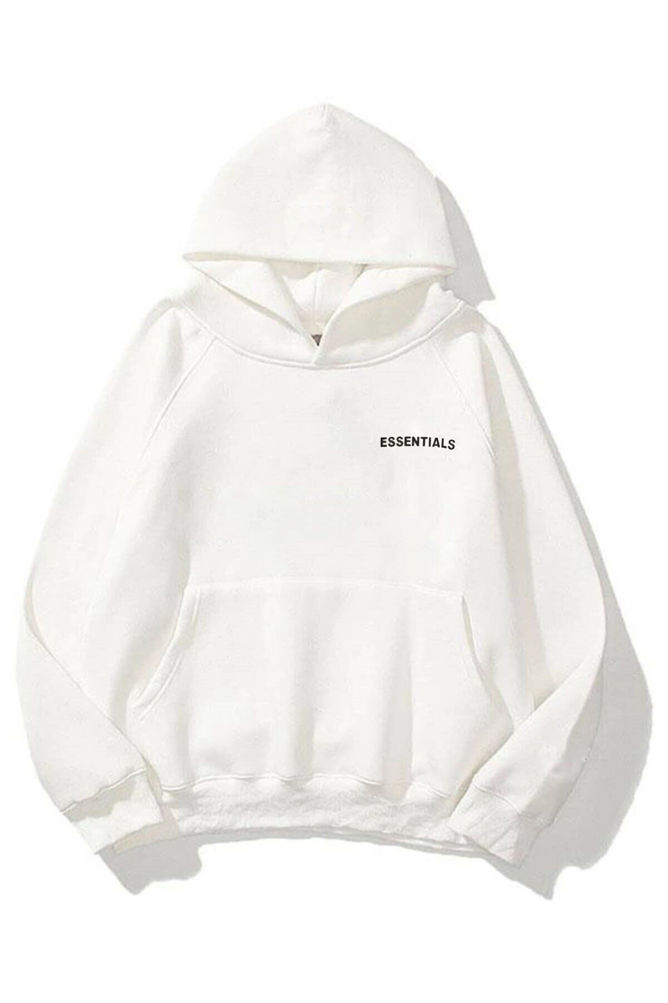 Trendiz Unisex Essential Sweatshirt Beyaz