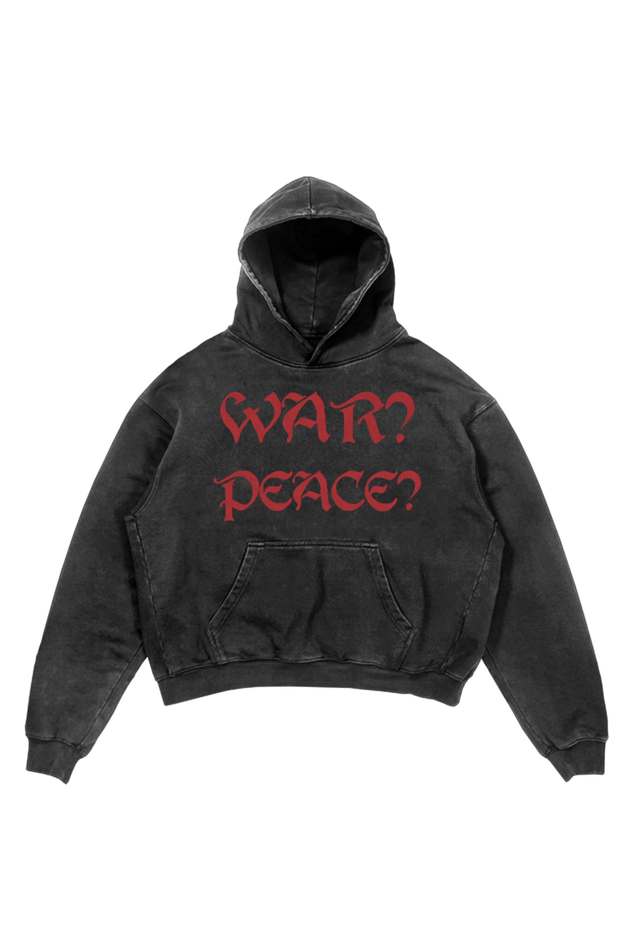 Trendiz Unisex Exclusive No War No Peace Yıkamalı Sweatshirt Antrasit