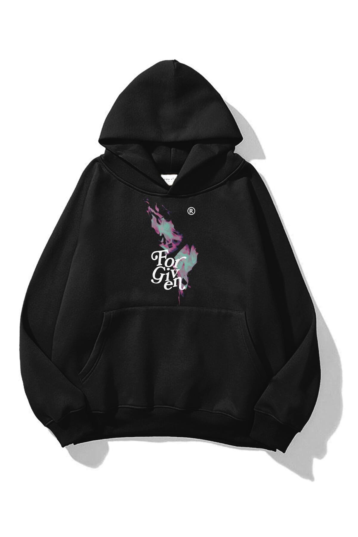 Trendiz Unisex Forgiven Sweatshirt Siyah
