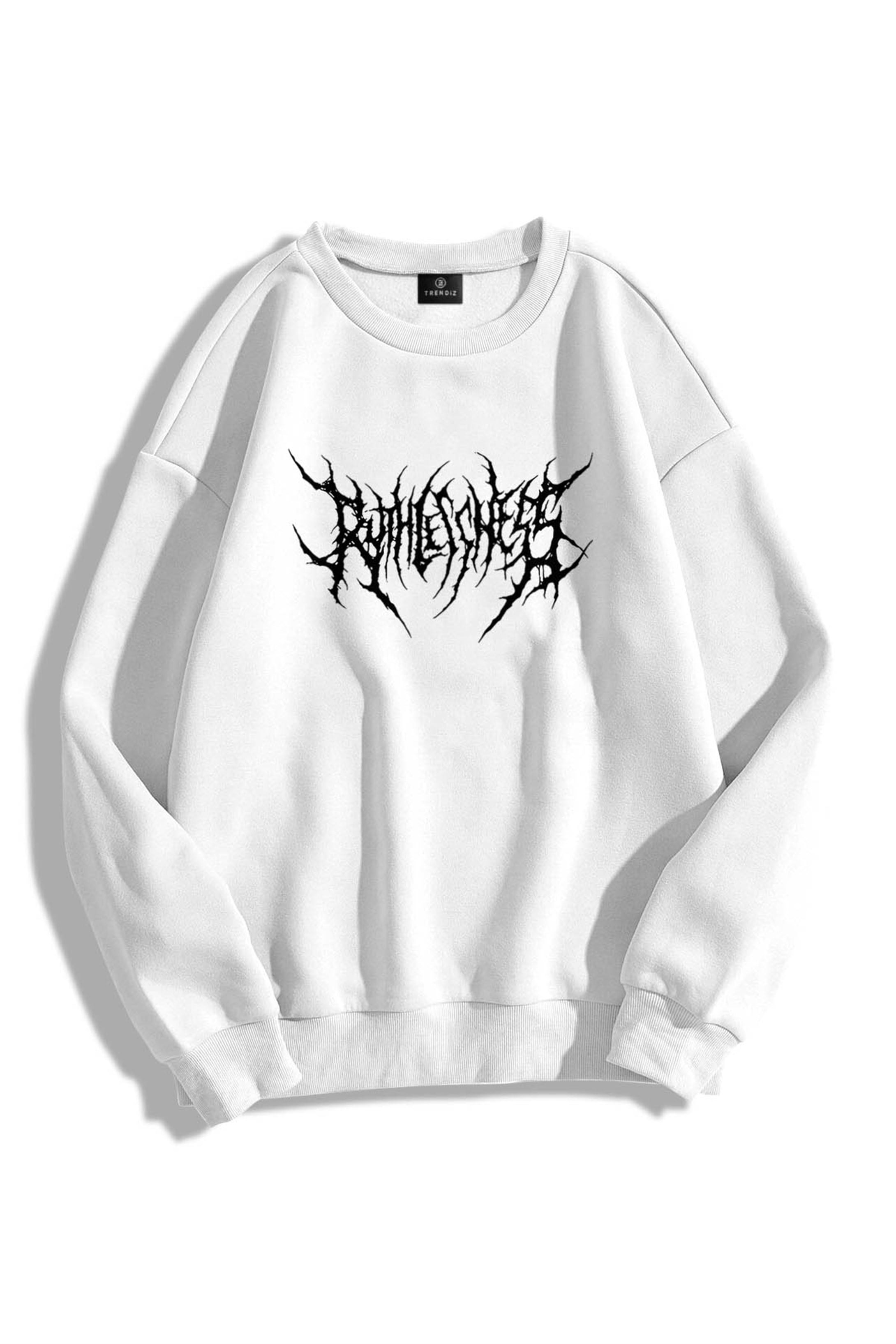 Trendiz Unisex Gothic Ruthless Bisiklet Yaka Sweatshirt