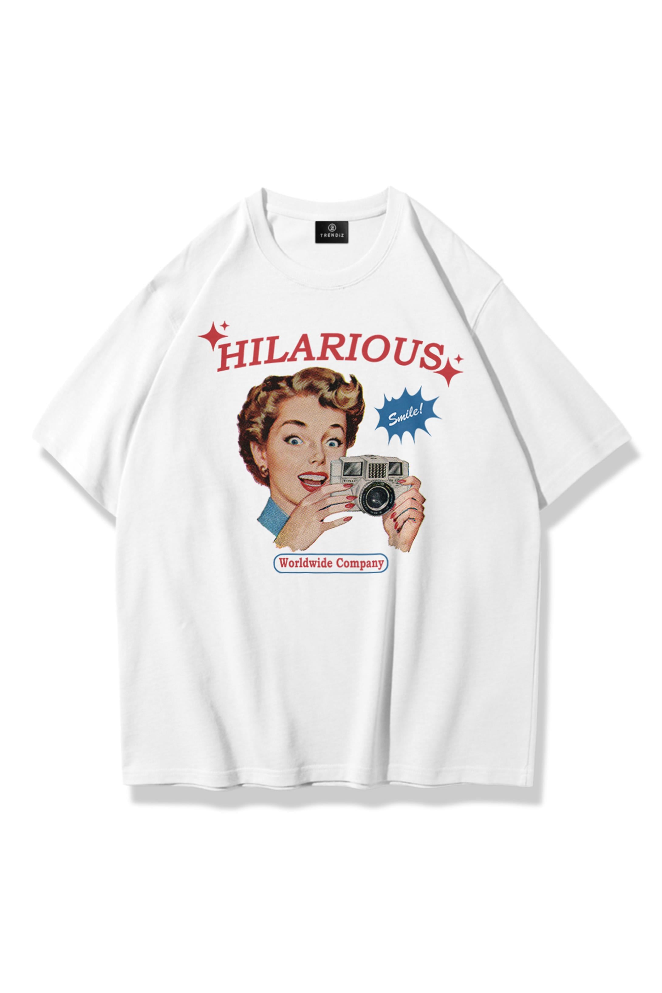 Trendiz Unisex Hilarious Tshirt Beyaz