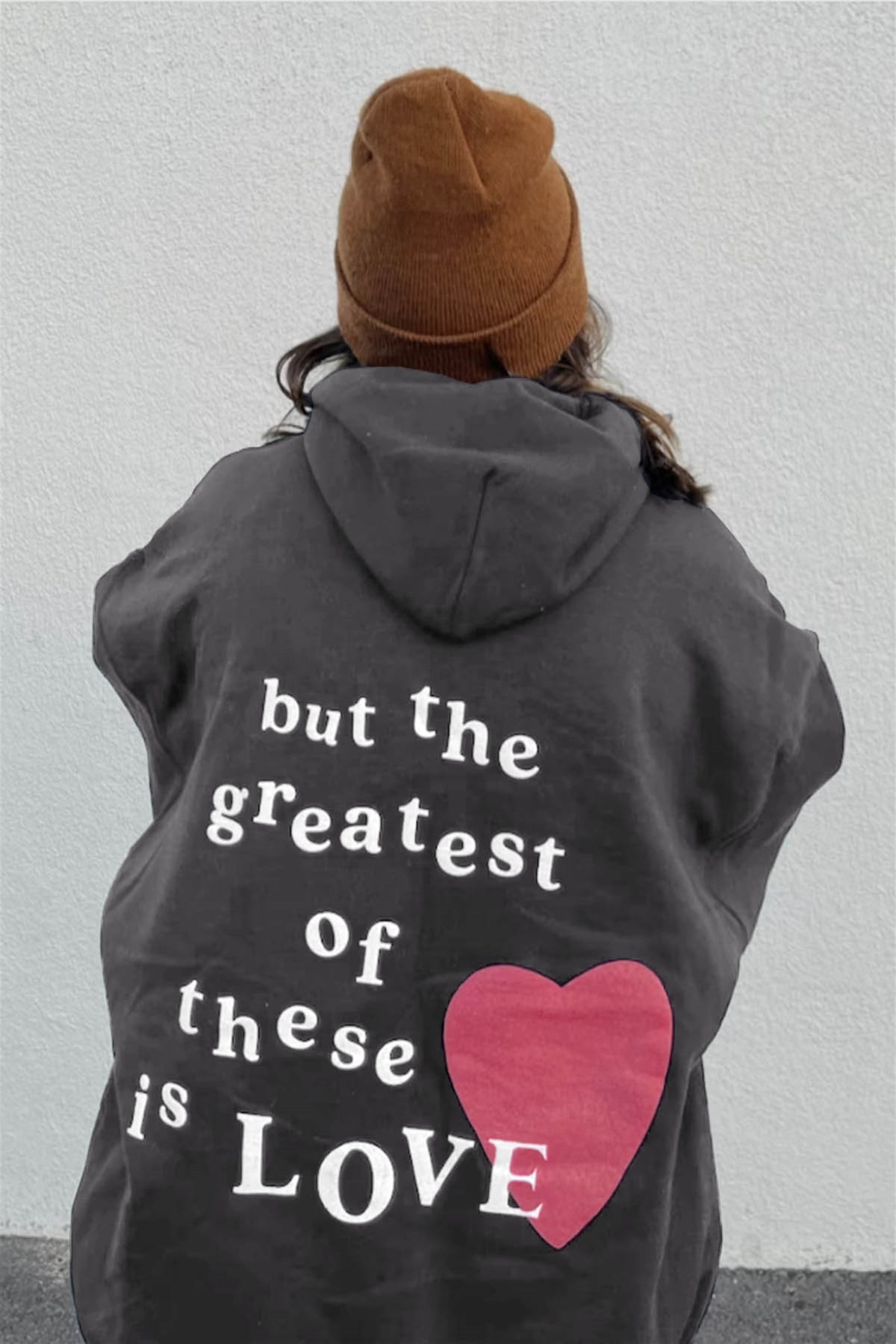Trendiz Unisex Hope Love Füme Sweatshirt