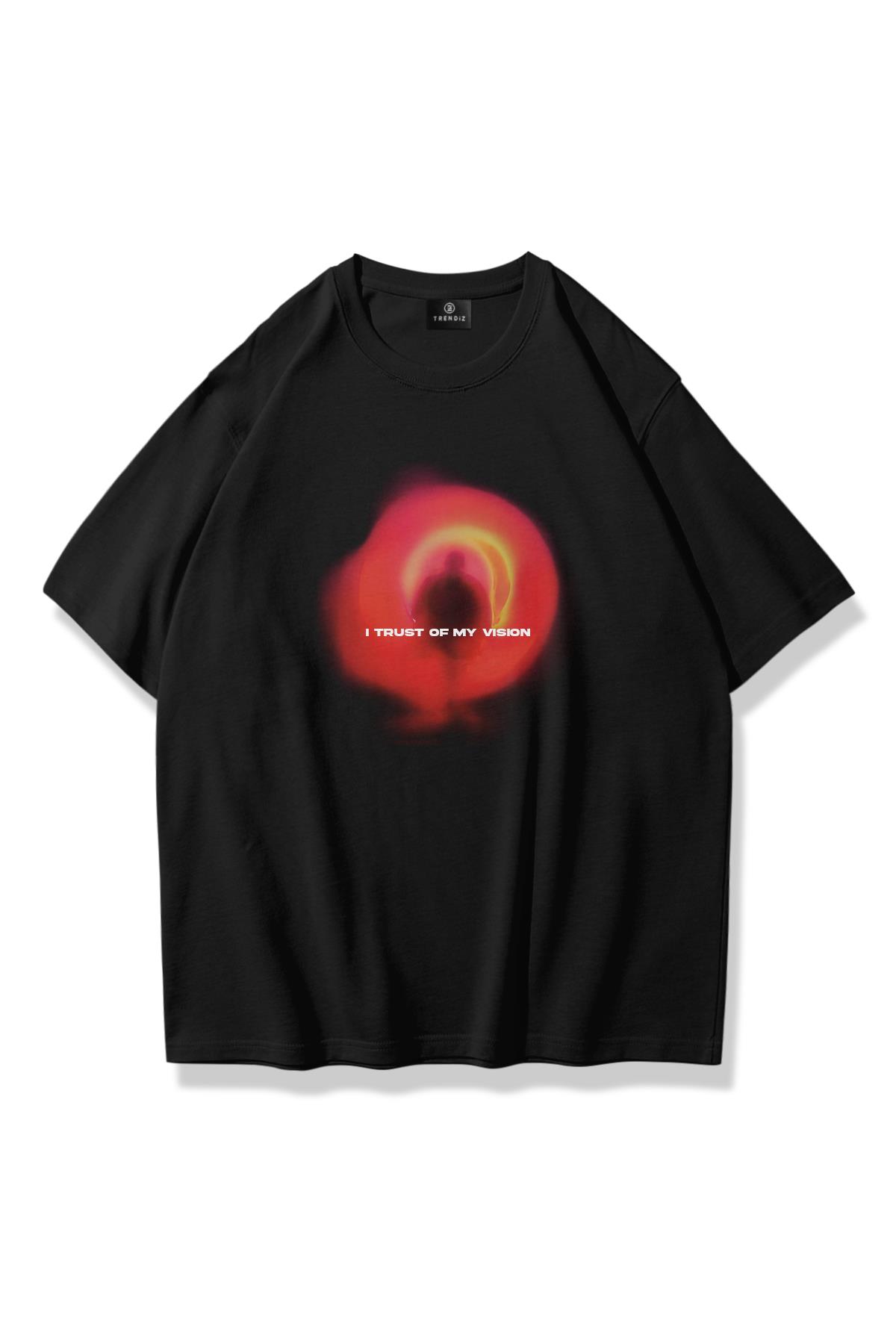 Trendiz Unisex I Trust of My Vision Tshirt Siyah