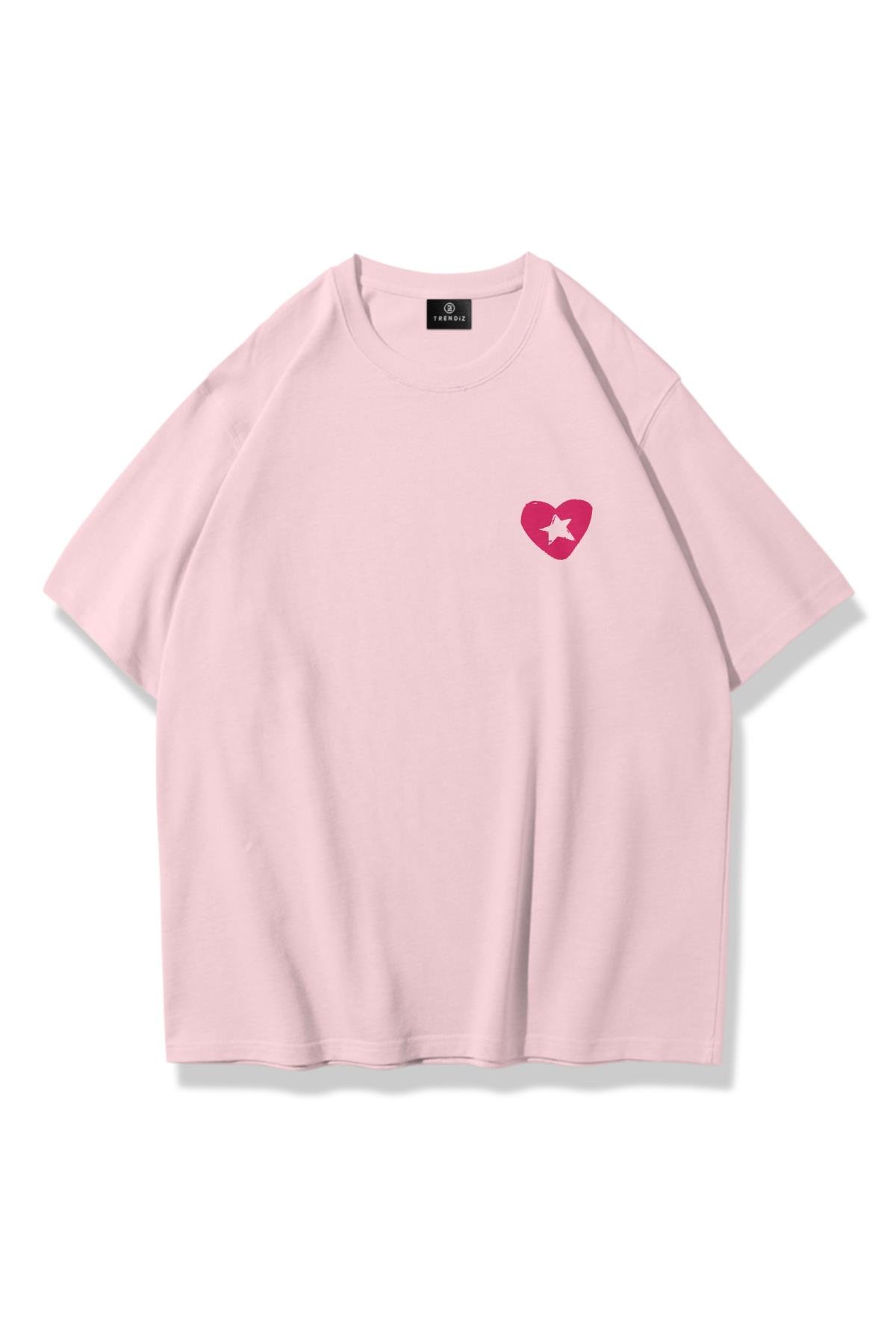 Trendiz Unisex Just Enjoy Tshirt Pembe