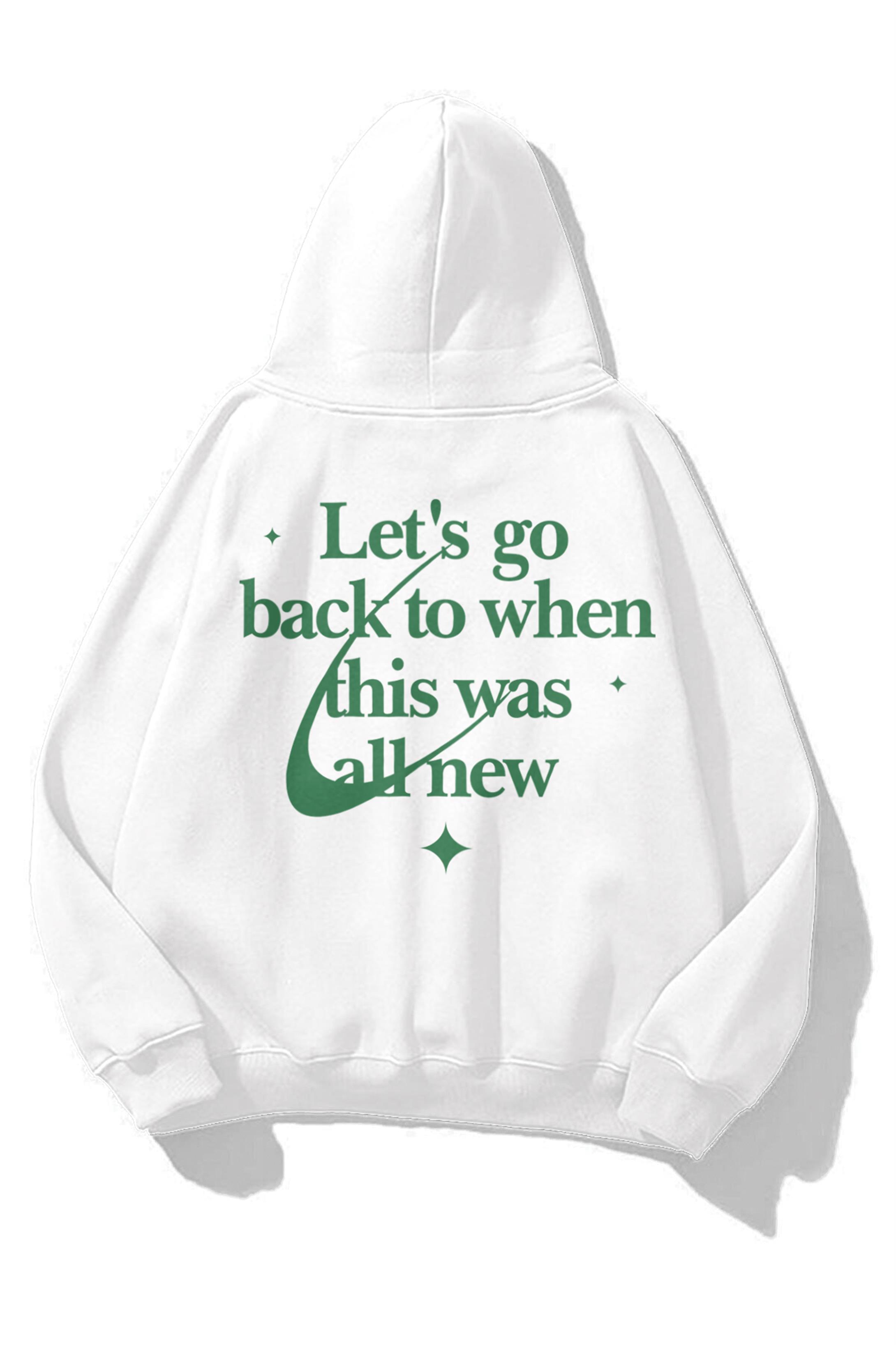 Trendiz Unisex Let's Go Back Sweatshirt Beyaz