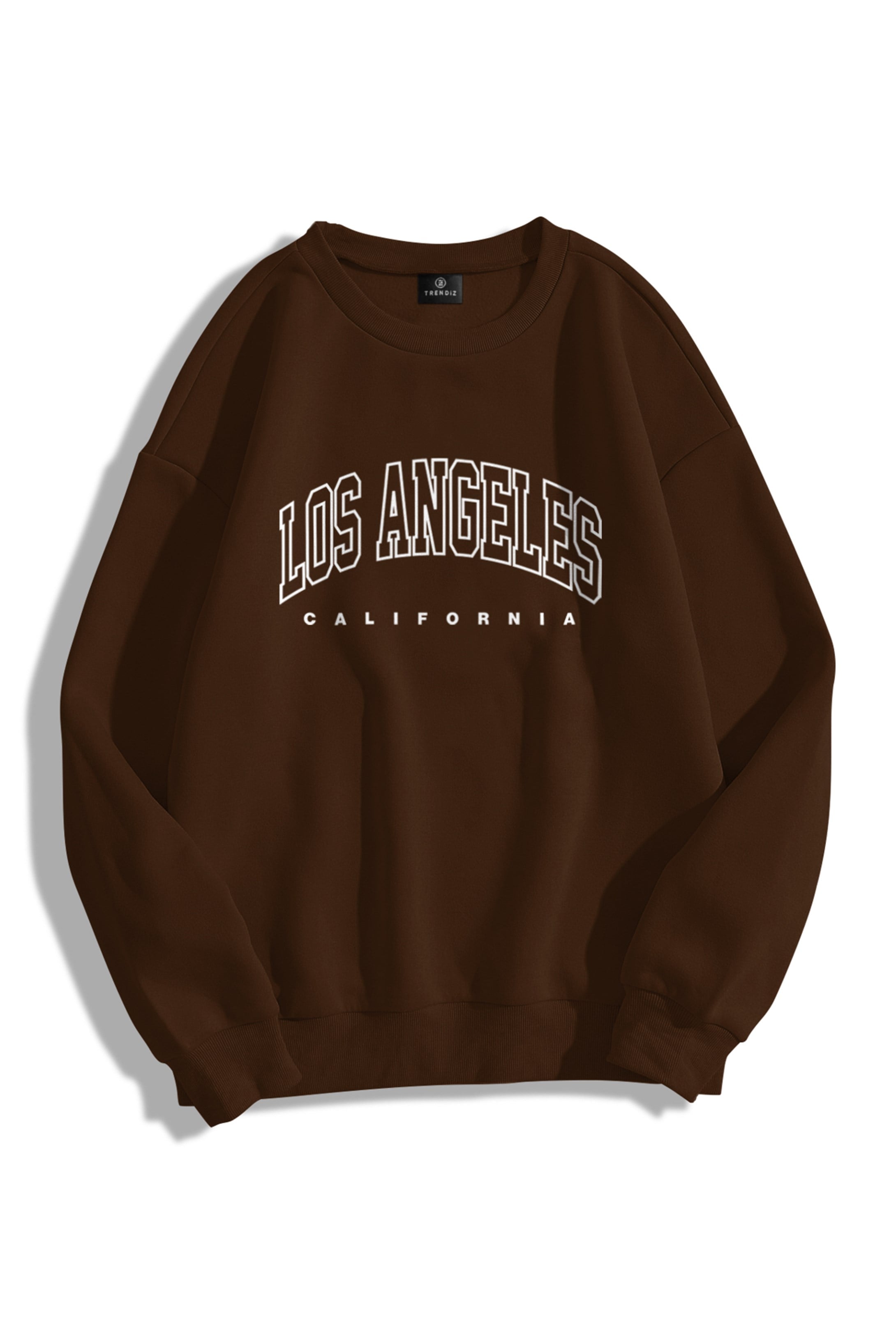 Trendiz Unisex Los Angeles Bisiklet Yaka Sweatshirt
