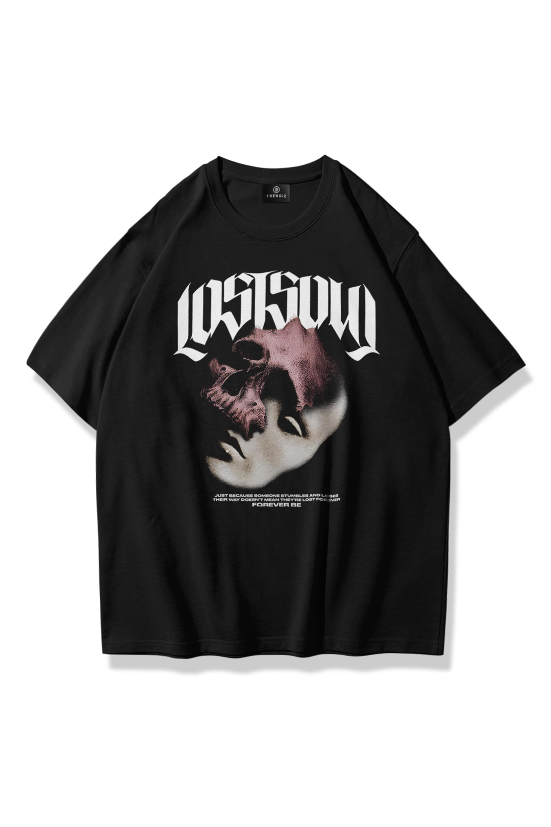 Trendiz Unisex Lost Soul Tshirt Siyah