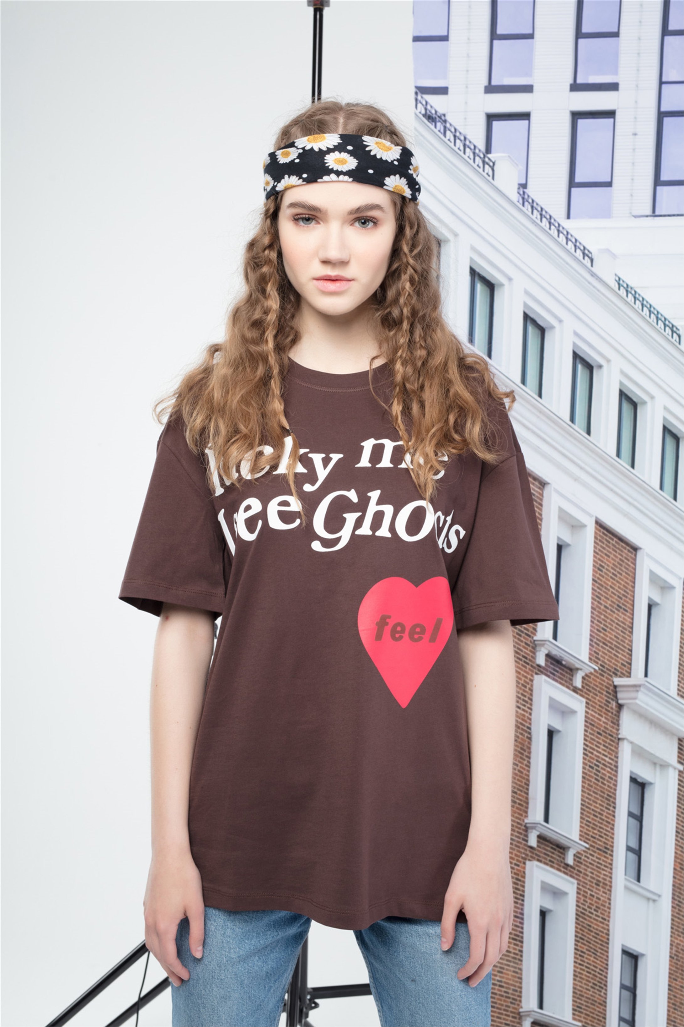 Trendiz Unisex Luckyme Kahverengi Tshirt