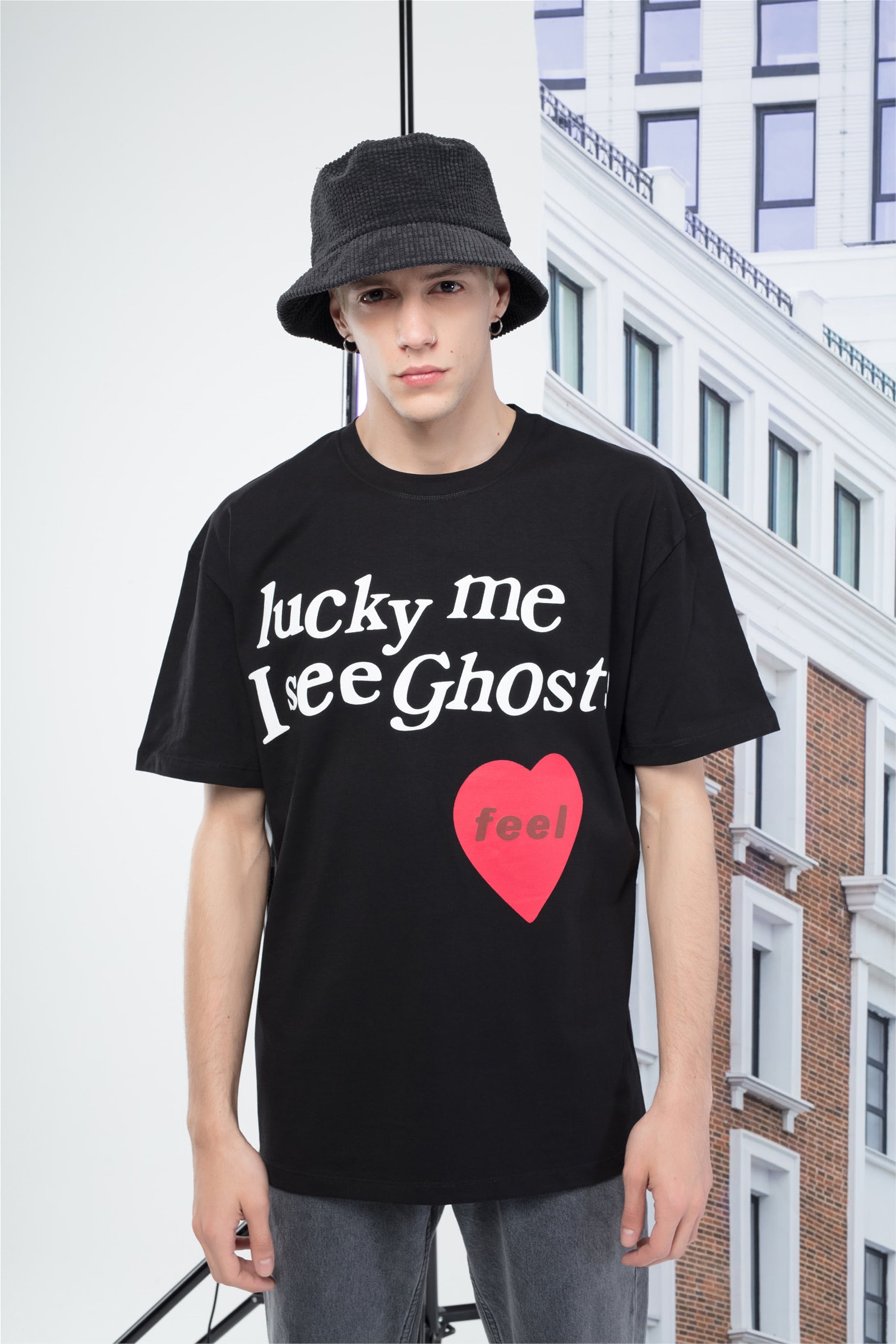 Trendiz Unisex Luckyme Tshirt Siyah