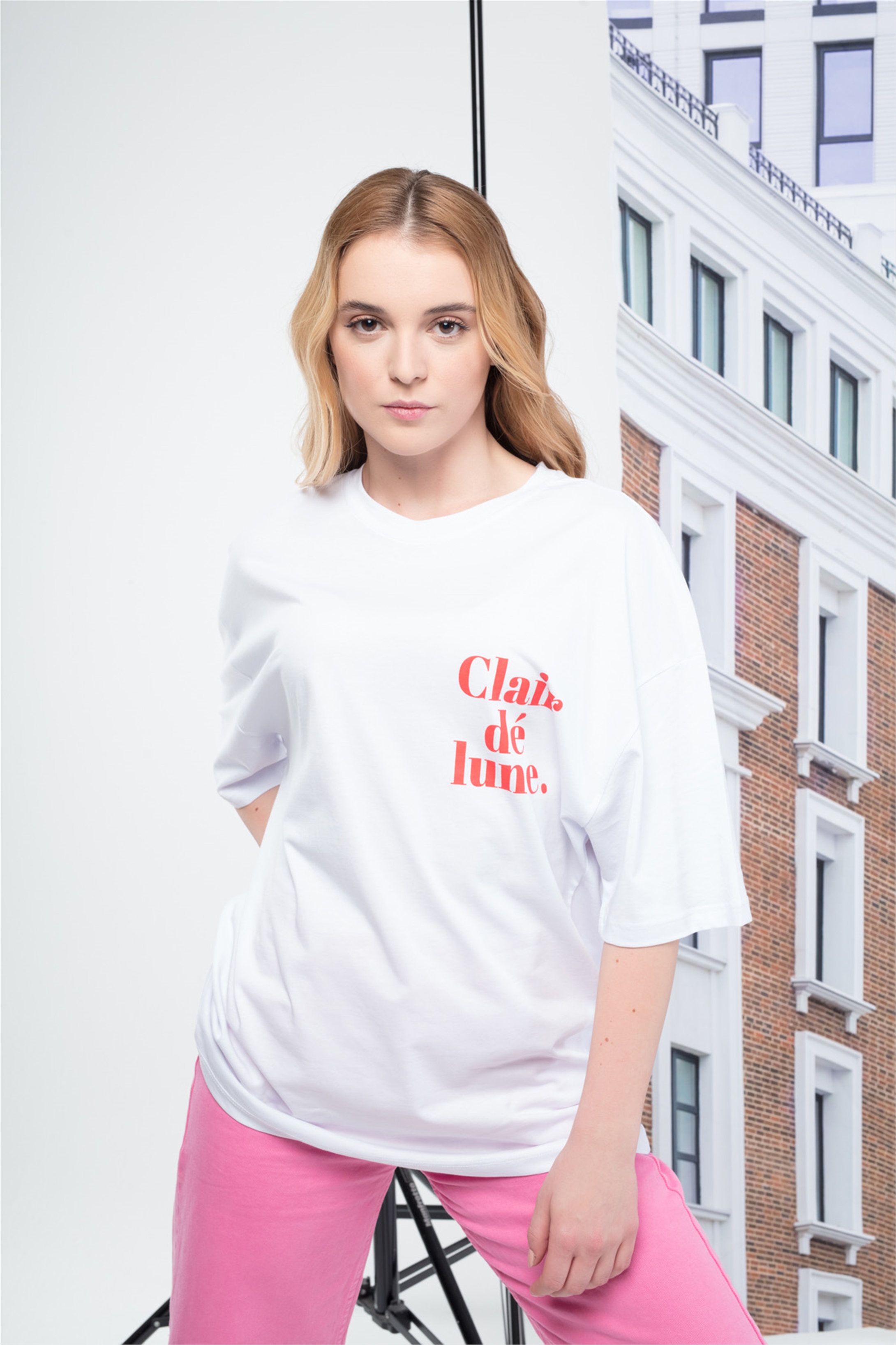 Trendiz Unisex Lune Tshirt Beyaz