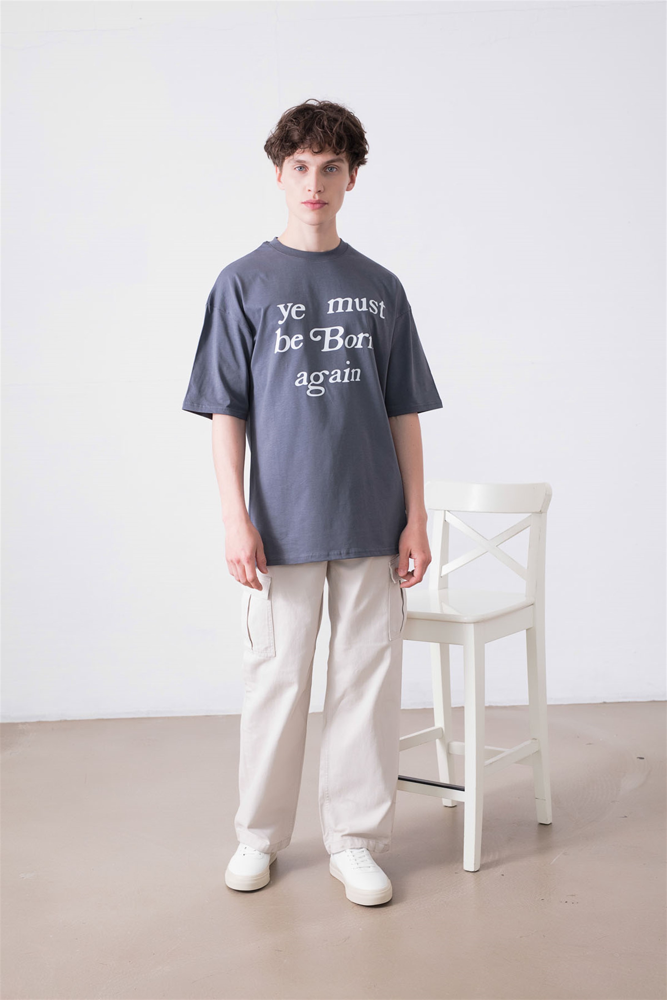 Trendiz Unisex Must be Burn Again Antrasit Tshirt
