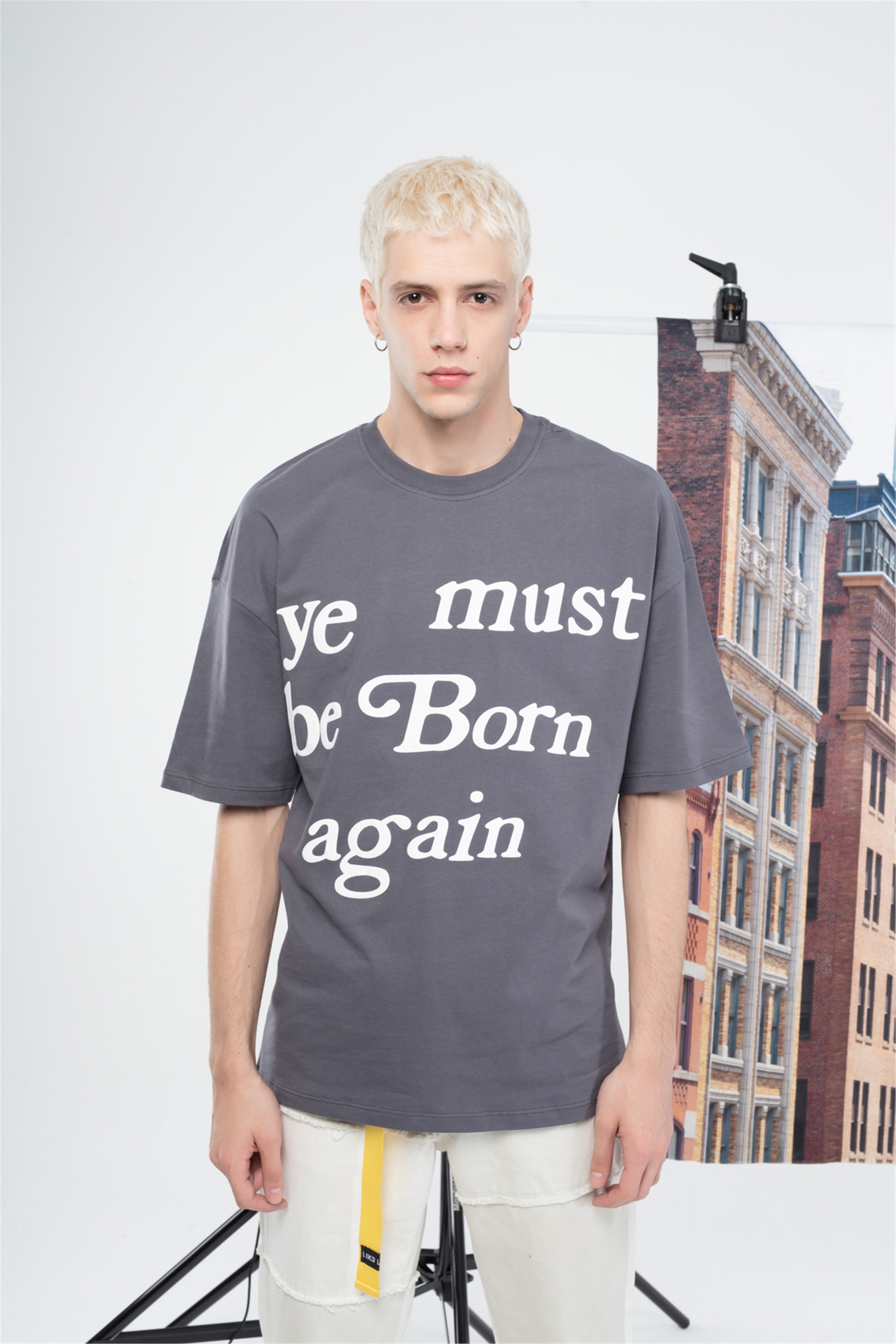 Trendiz Unisex Mustbeburn Tshirt Antrasit