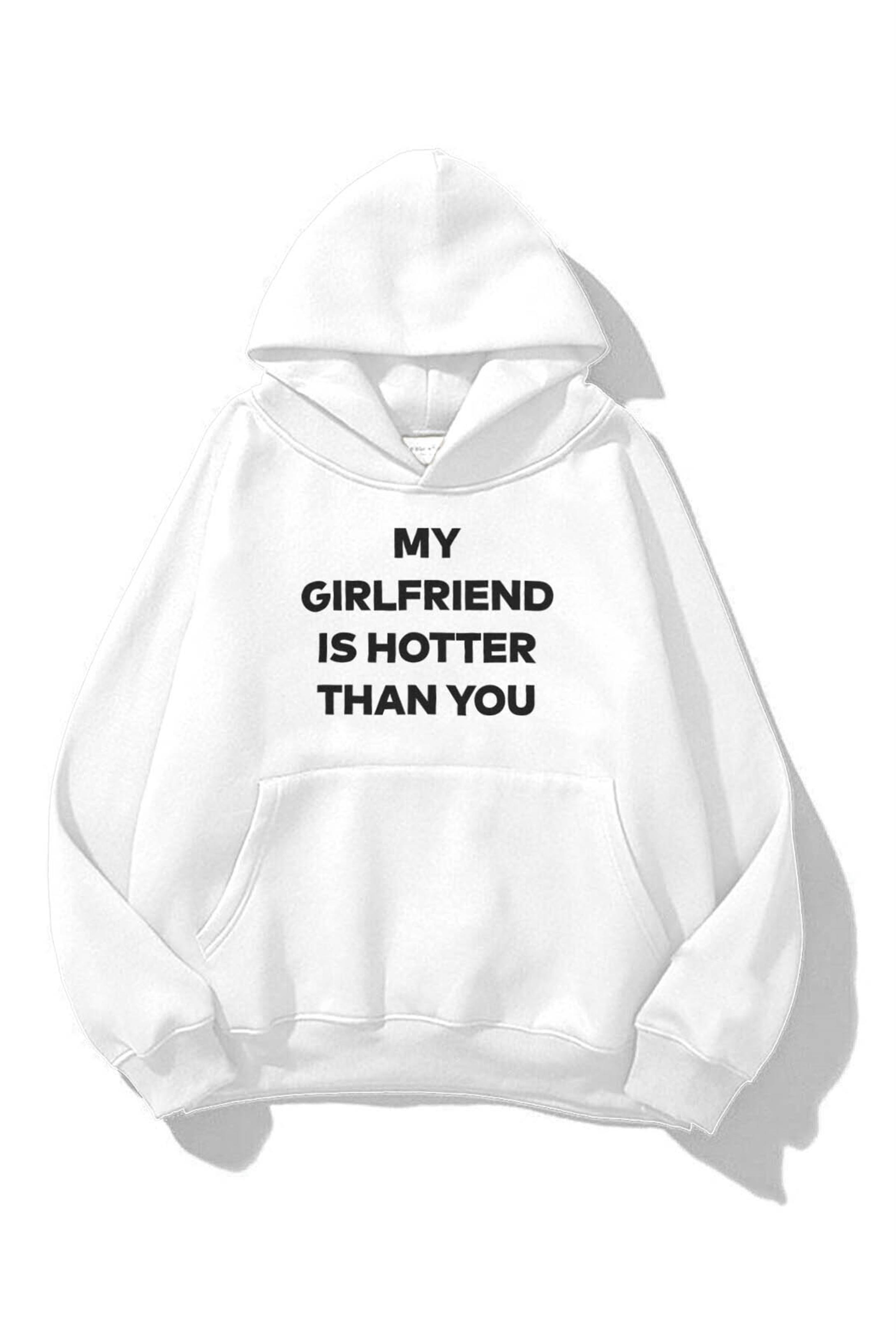 Trendiz Unisex My Girlfriend Sweatshirt Beyaz