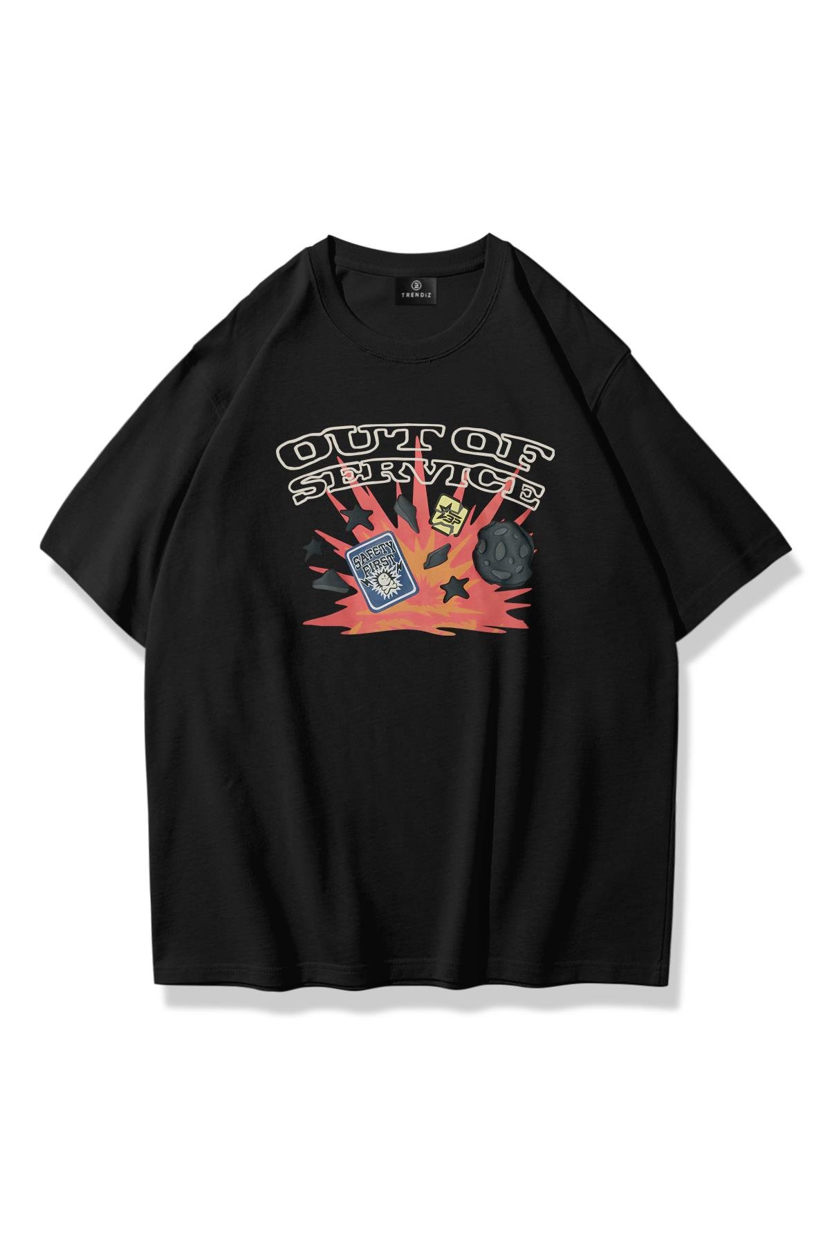 Trendiz Unisex Out of Service Tshirt Siyah