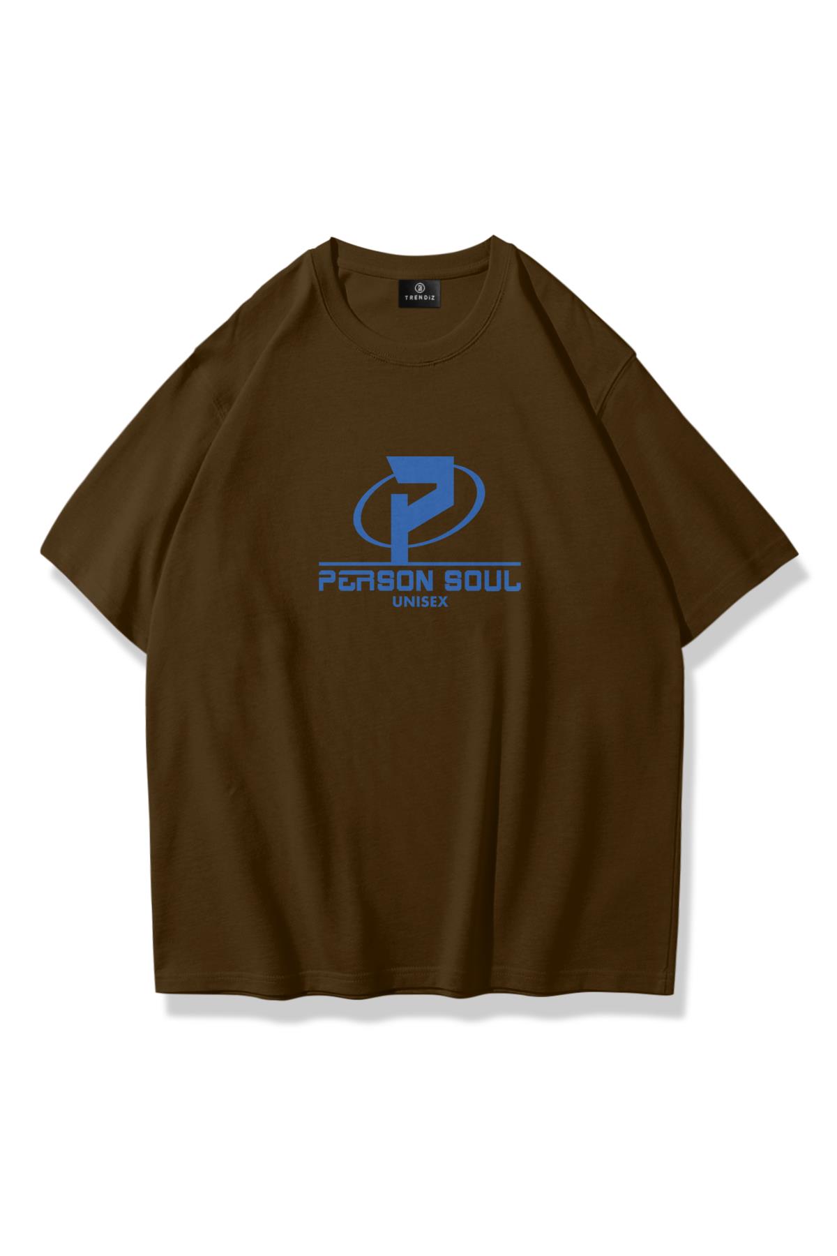 Trendiz Unisex Person Soul Tshirt Kahve