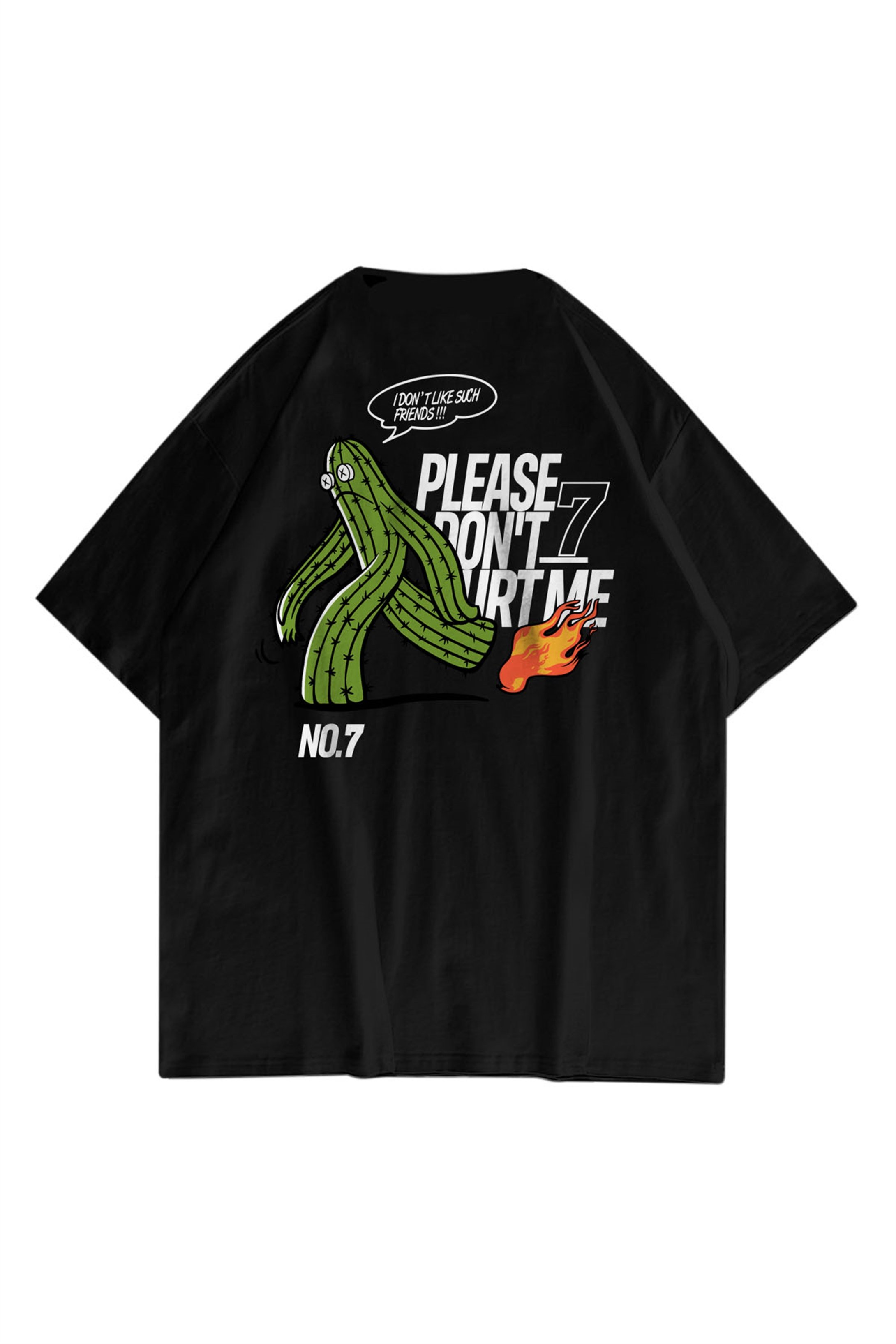 Trendiz Unisex Please Don't Hurt Me Siyah Tshirt