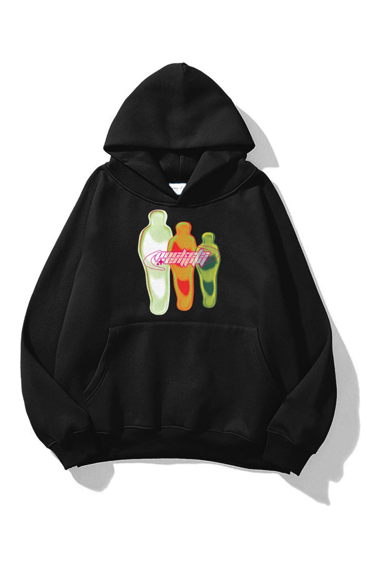 Trendiz Unisex Pockets Empty Sweatshirt Siyah