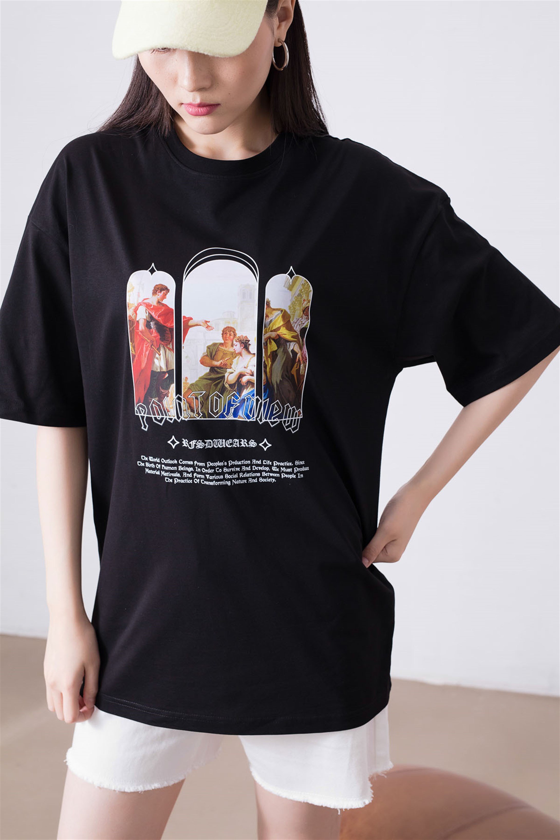 Trendiz Unisex Point of View Siyah Tshirt