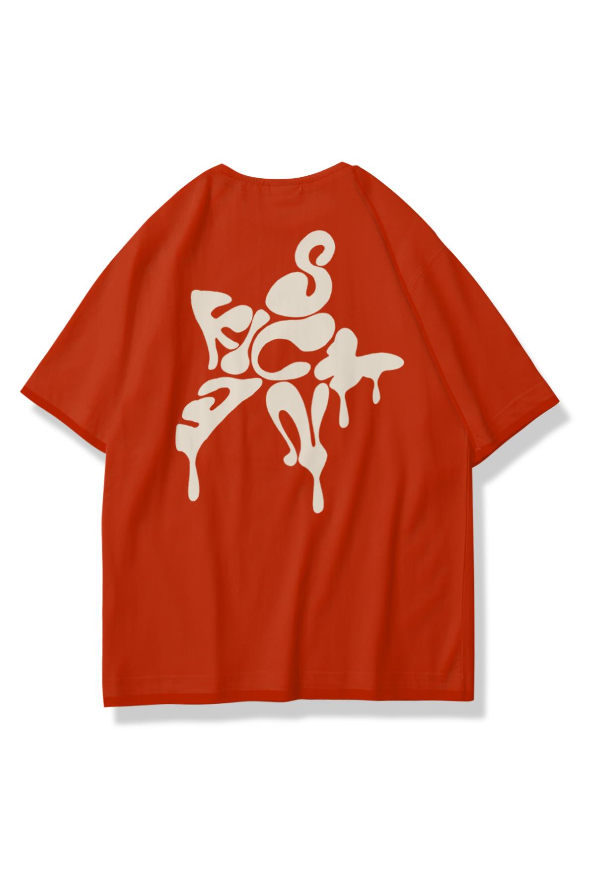 Trendiz Unisex Star Sicken Tshirt Kiremit