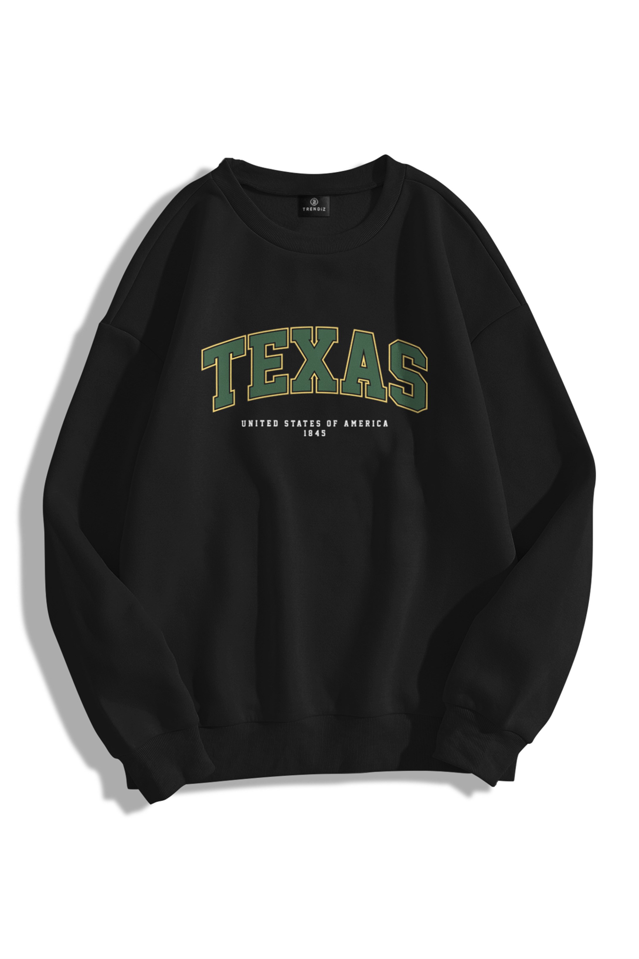Trendiz Unisex Texas Bisiklet Yaka Sweatshirt