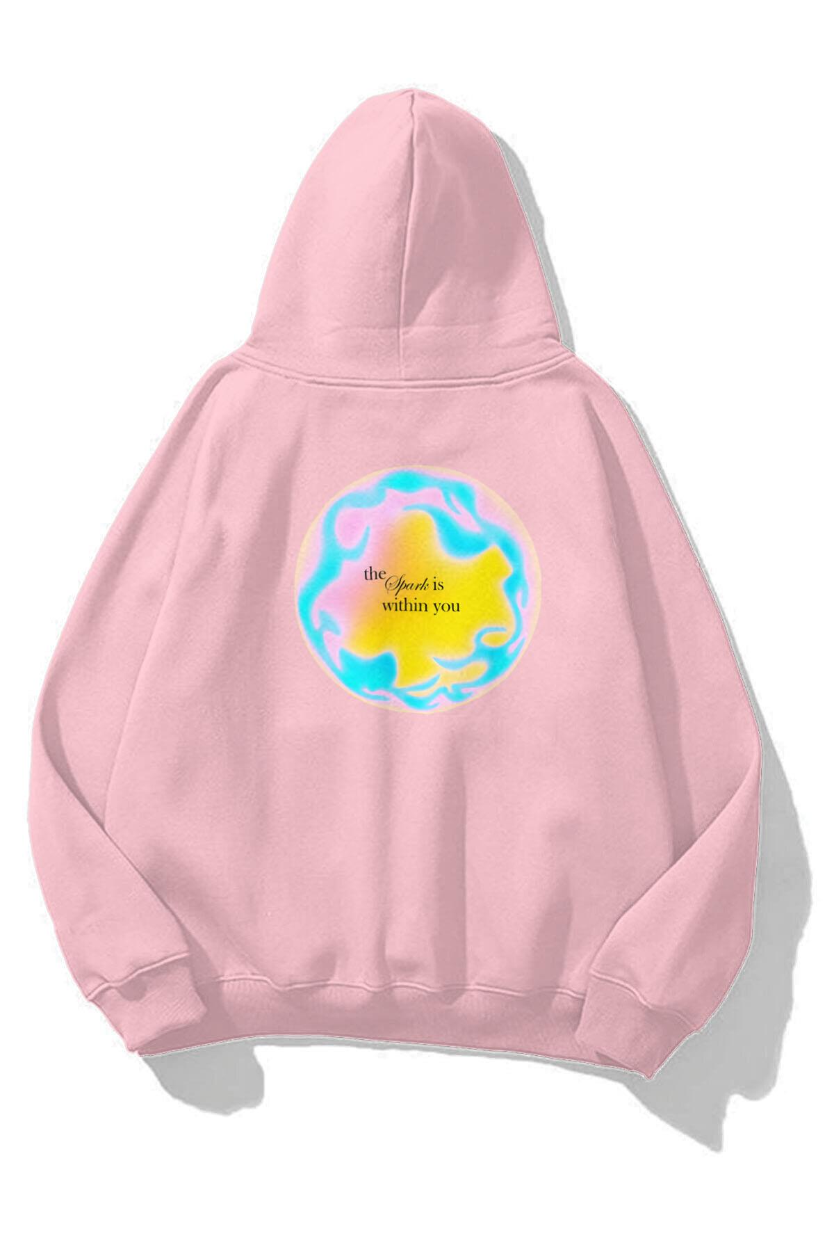 Trendiz Unisex The Spark Sweatshirt Pembe
