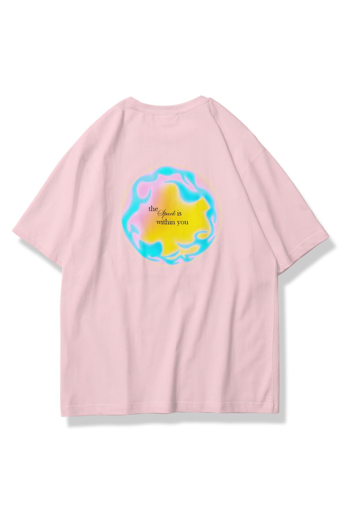 Trendiz Unisex The Spark Tshirt Pembe