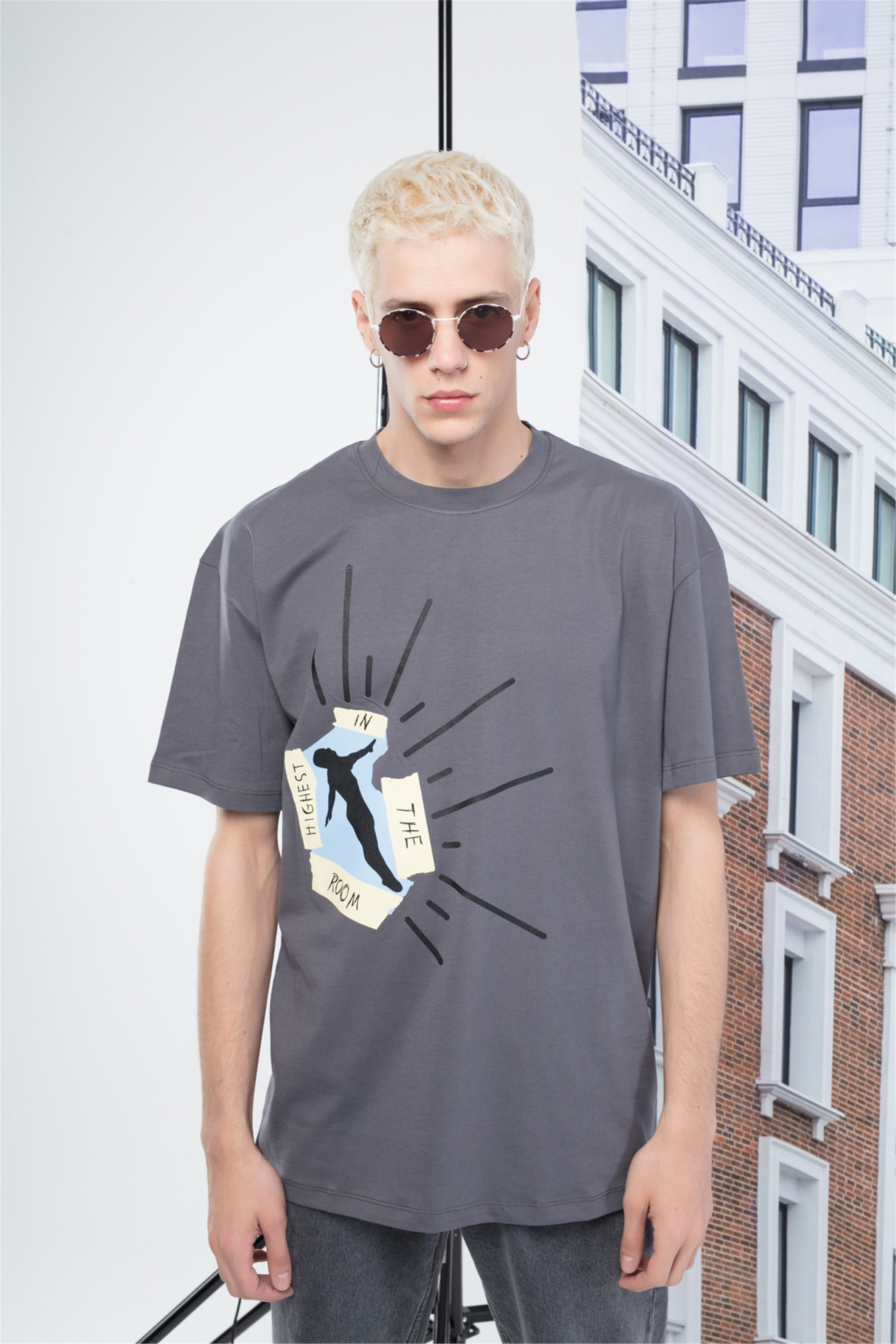 Trendiz Unisex Theroomhıgest Tshirt Antrasit