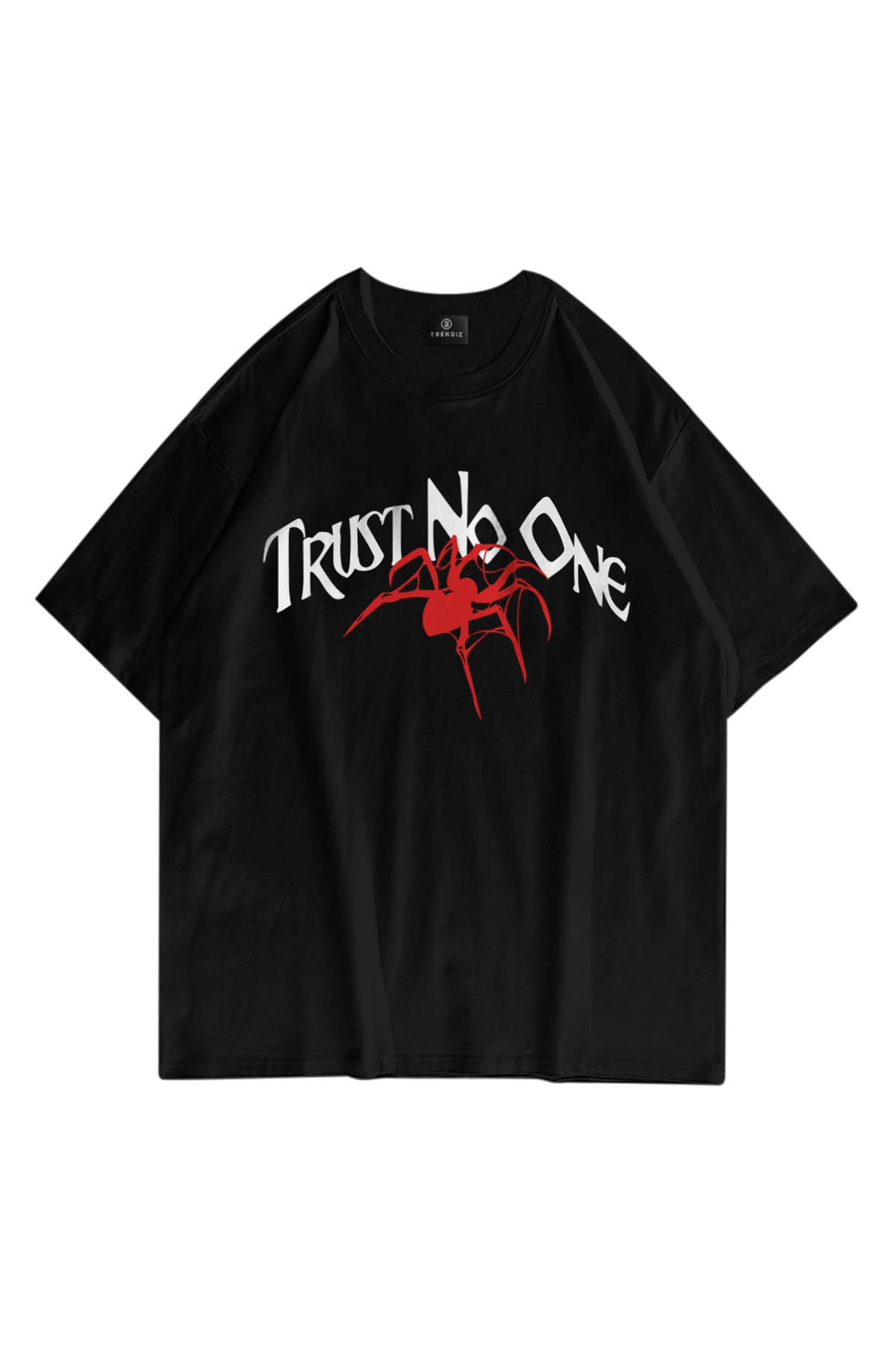 Trendiz Unisex Trust No One Siyah Tshirt