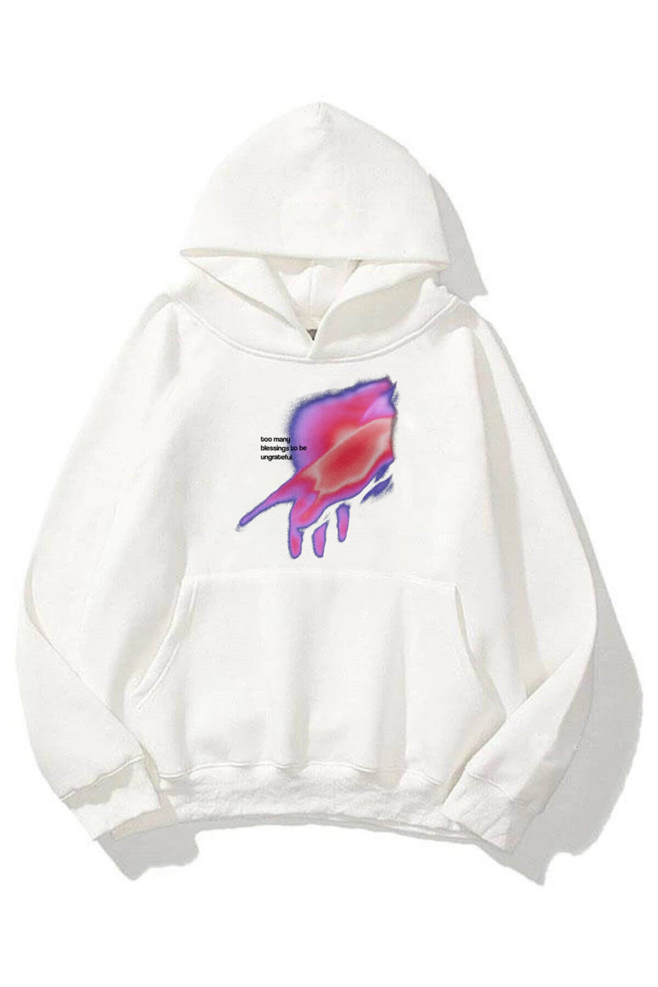 Trendiz Unisex Ungrateful Sweatshirt Beyaz